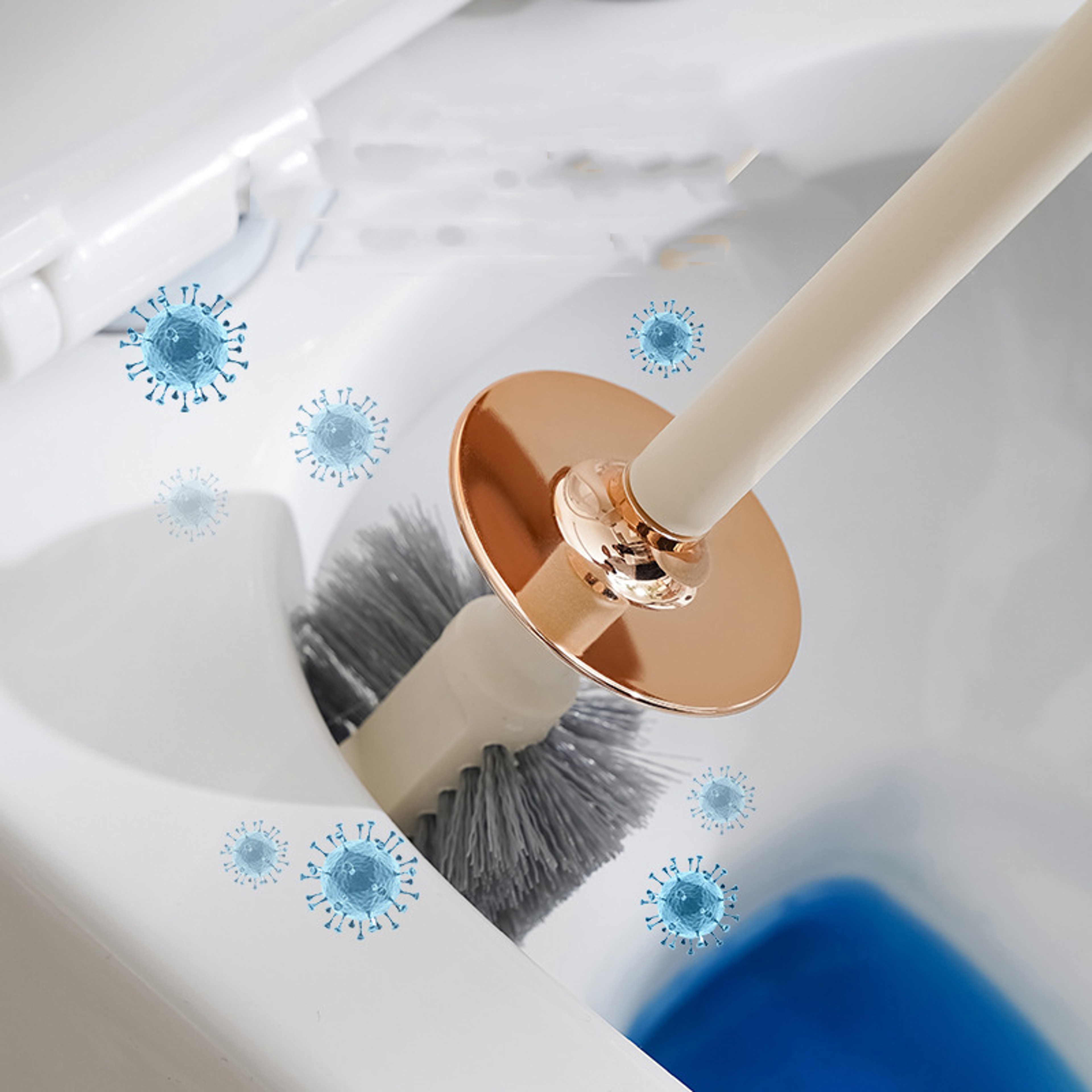Odor Lock Toilet Brush Set with Quick Dry Holder for Deep Bathroom Cleaning – view 4