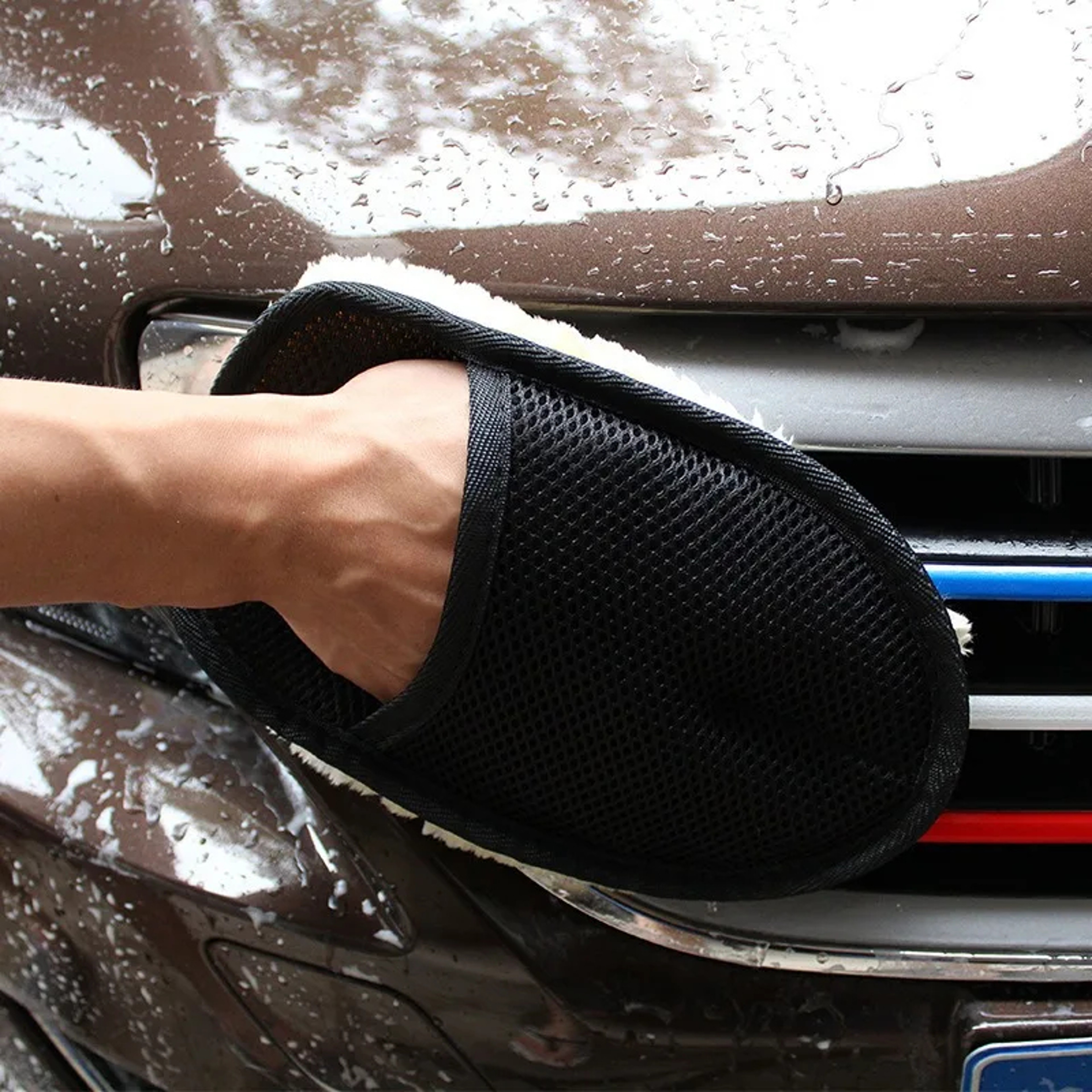 Double-Sided Car Wash Mitt Microfiber Cleaning Glove for Scratch-Free Washing & Waxing – view 3