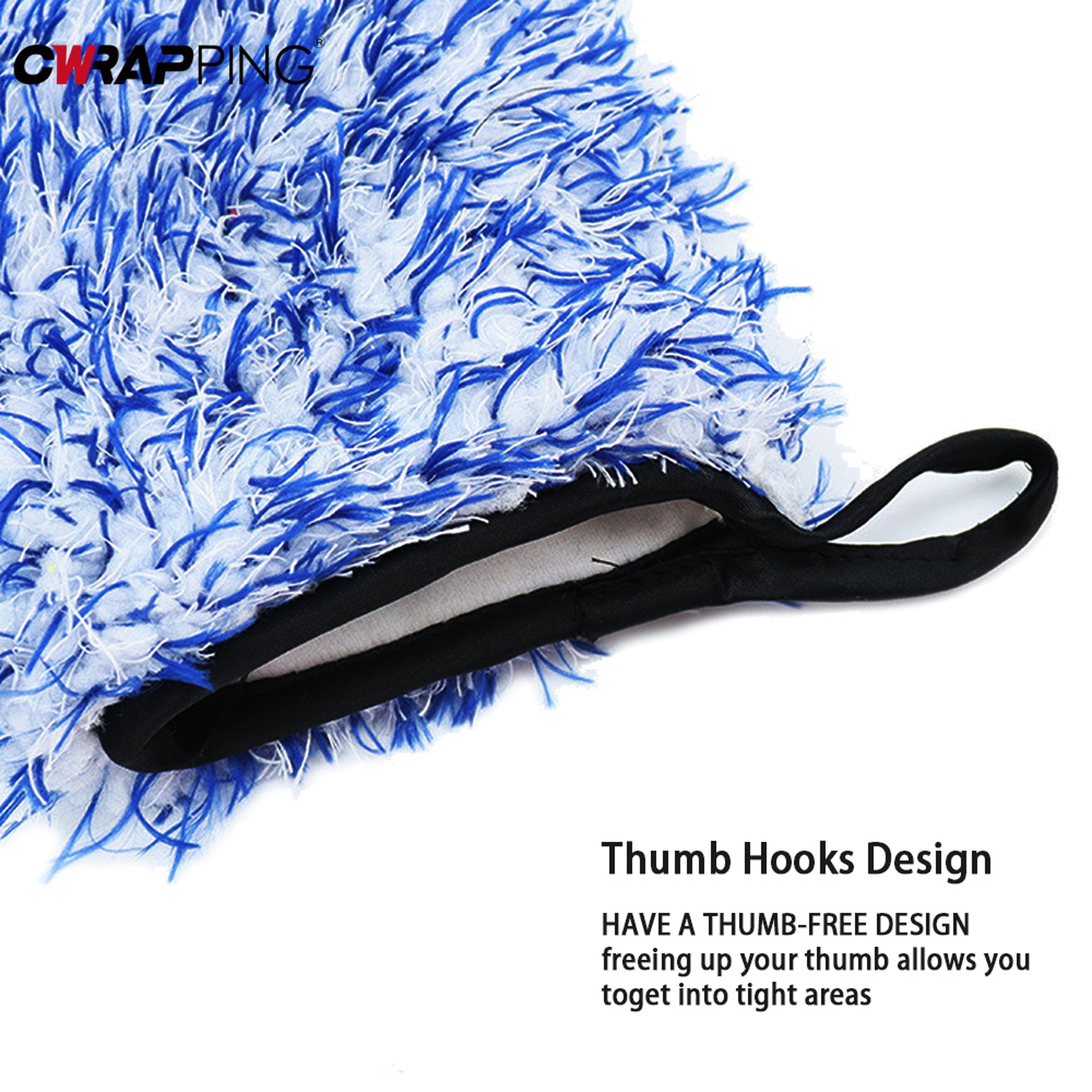 Premium Microfiber Car Wash Glove Scratch Free Absorbent Car Wash Mitt for Auto Detailing – view 2