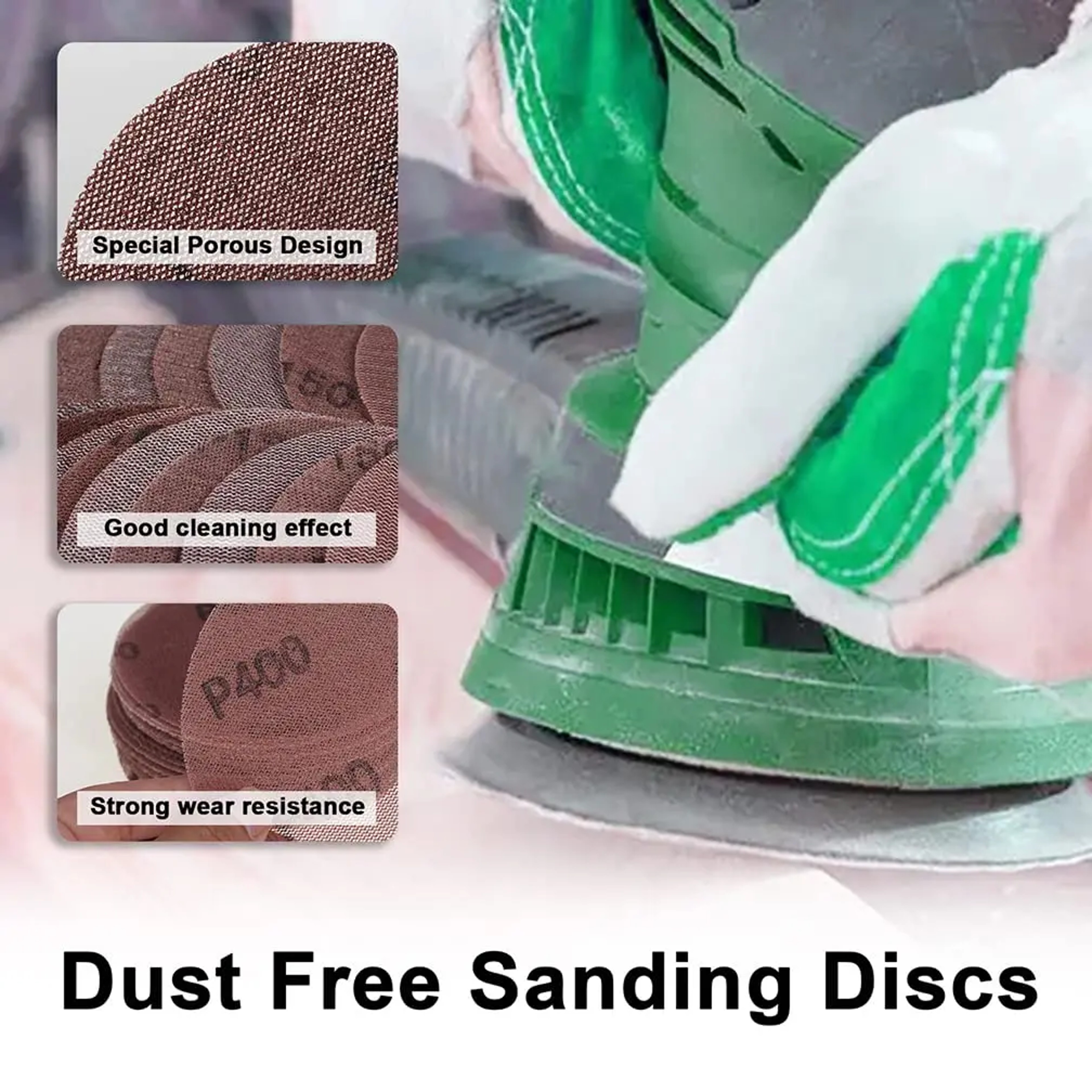 Mesh Sanding Discs Hook and Loop Assorted Grit Sandpaper for Orbital Sanders – view 6