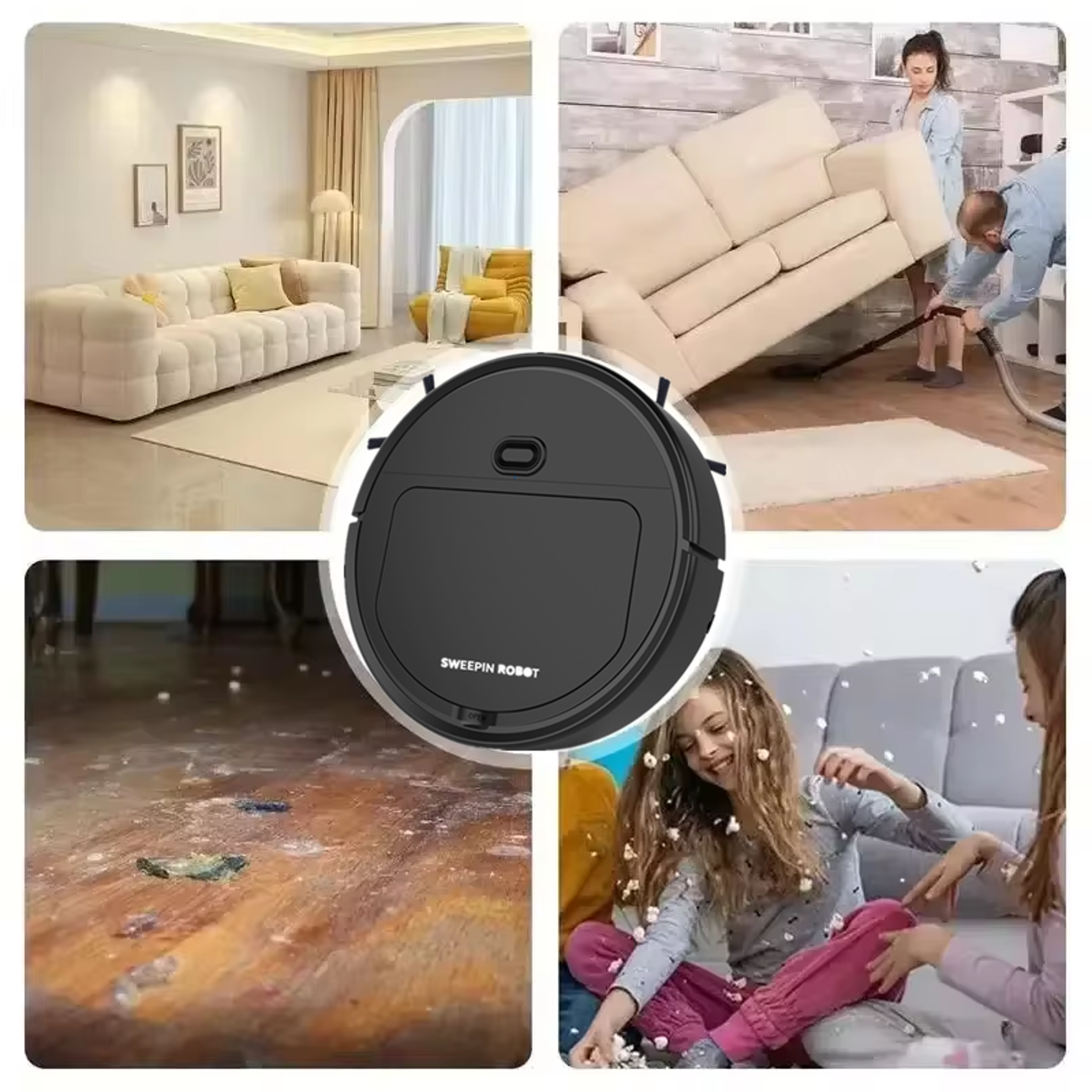 Robot Vacuum Cleaner and Mop Automatic Floor Cleaning Robot for Hard Floors and Low Carpets – view 5