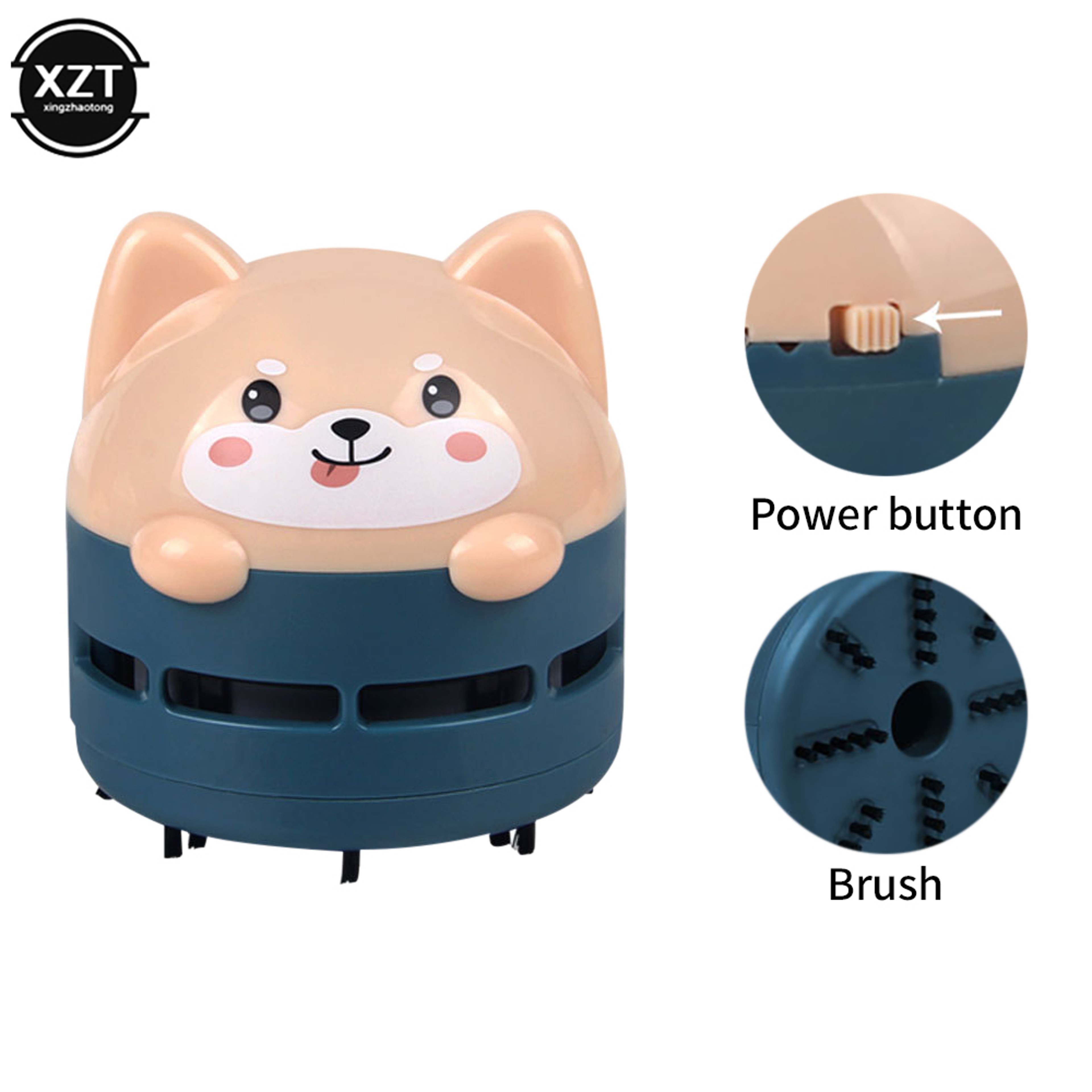 Cute Mini Desktop Vacuum Cleaner USB Rechargeable Portable Crumb Cleaner for Desk, Keyboard & Crafts – view 5