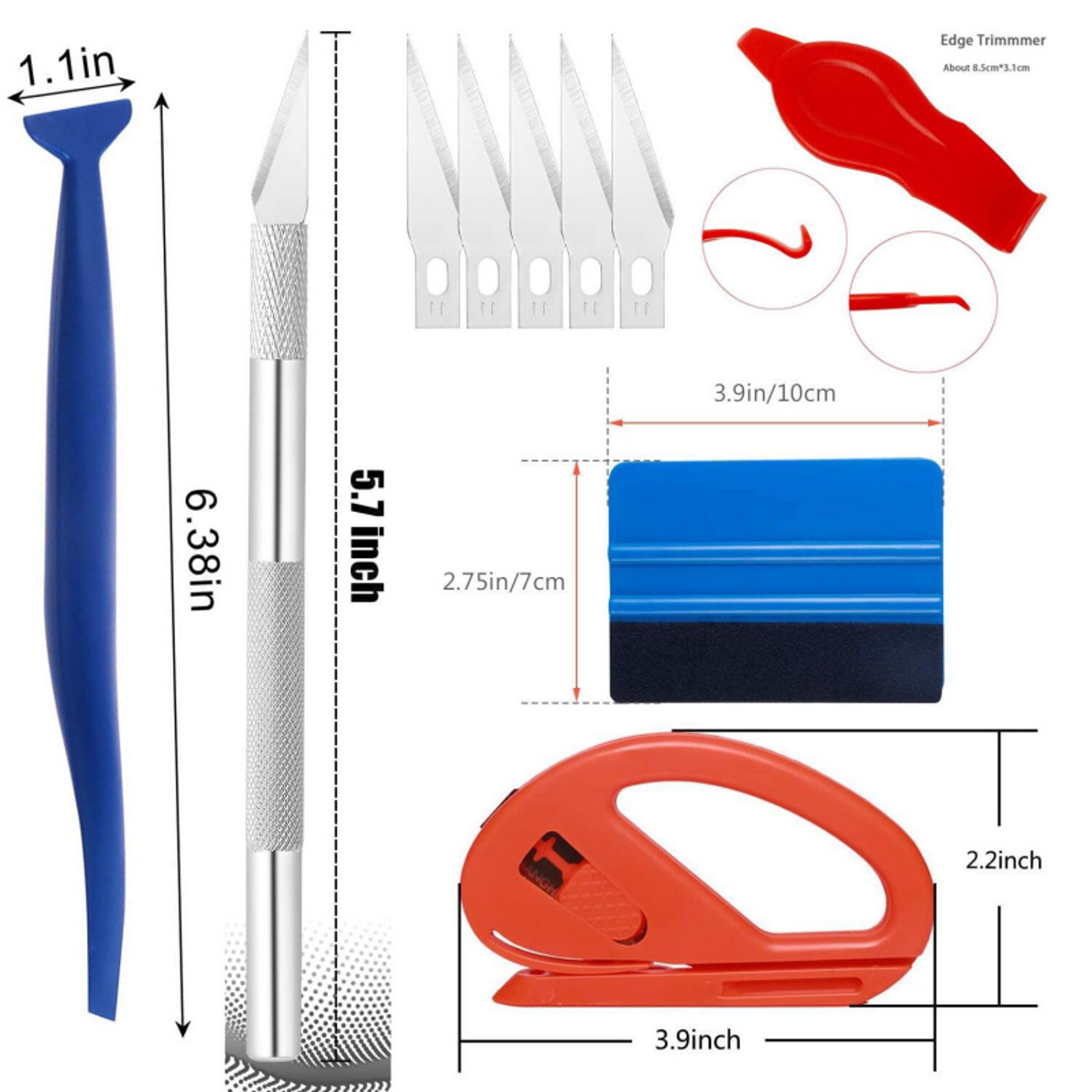 Professional Vinyl Wrap Tool Kit for Car Wrapping, Window Tint Installation & Precision Film Application – view 3