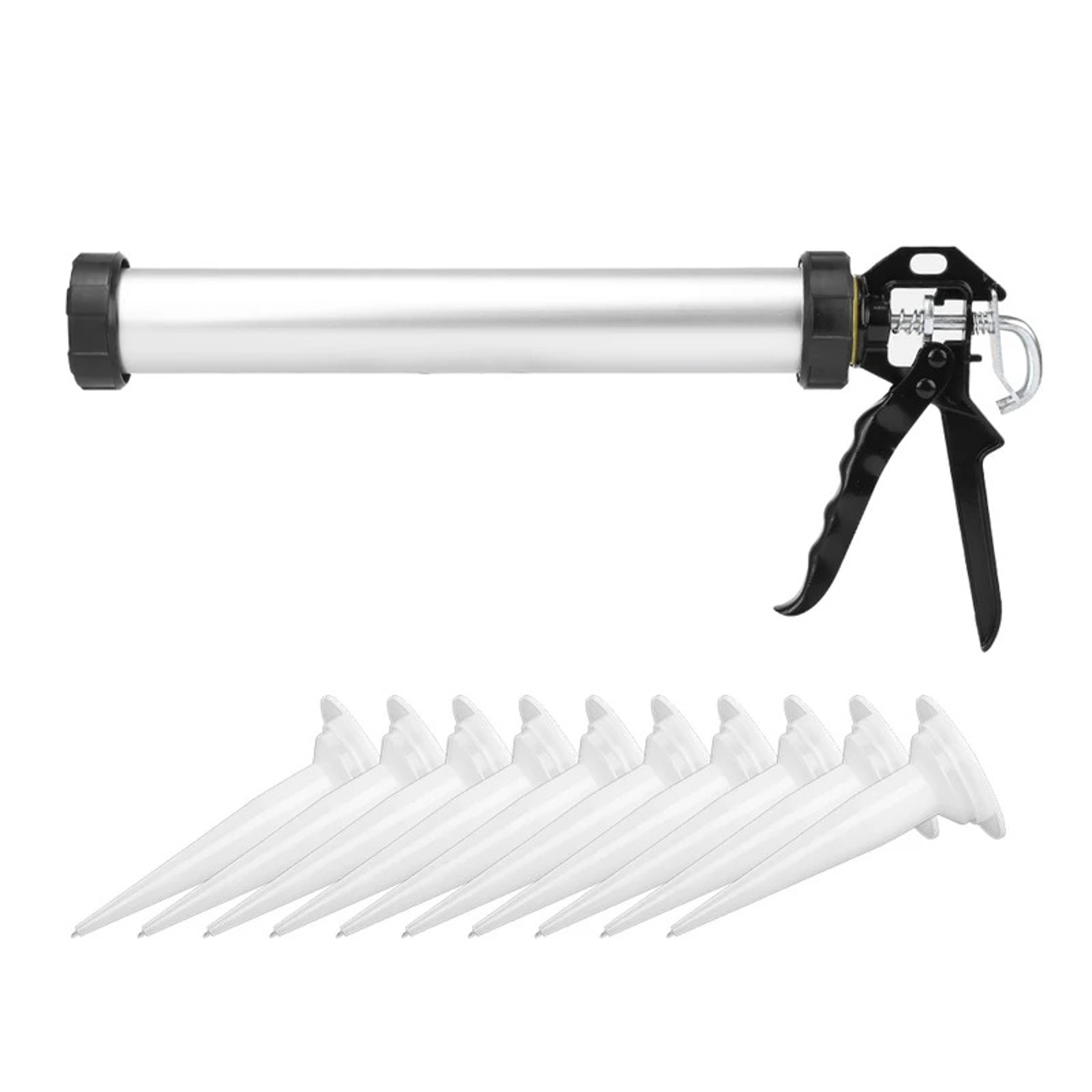 Professional Caulk Gun Aluminum Silicone Caulking Gun with Precision Nozzles – view 3