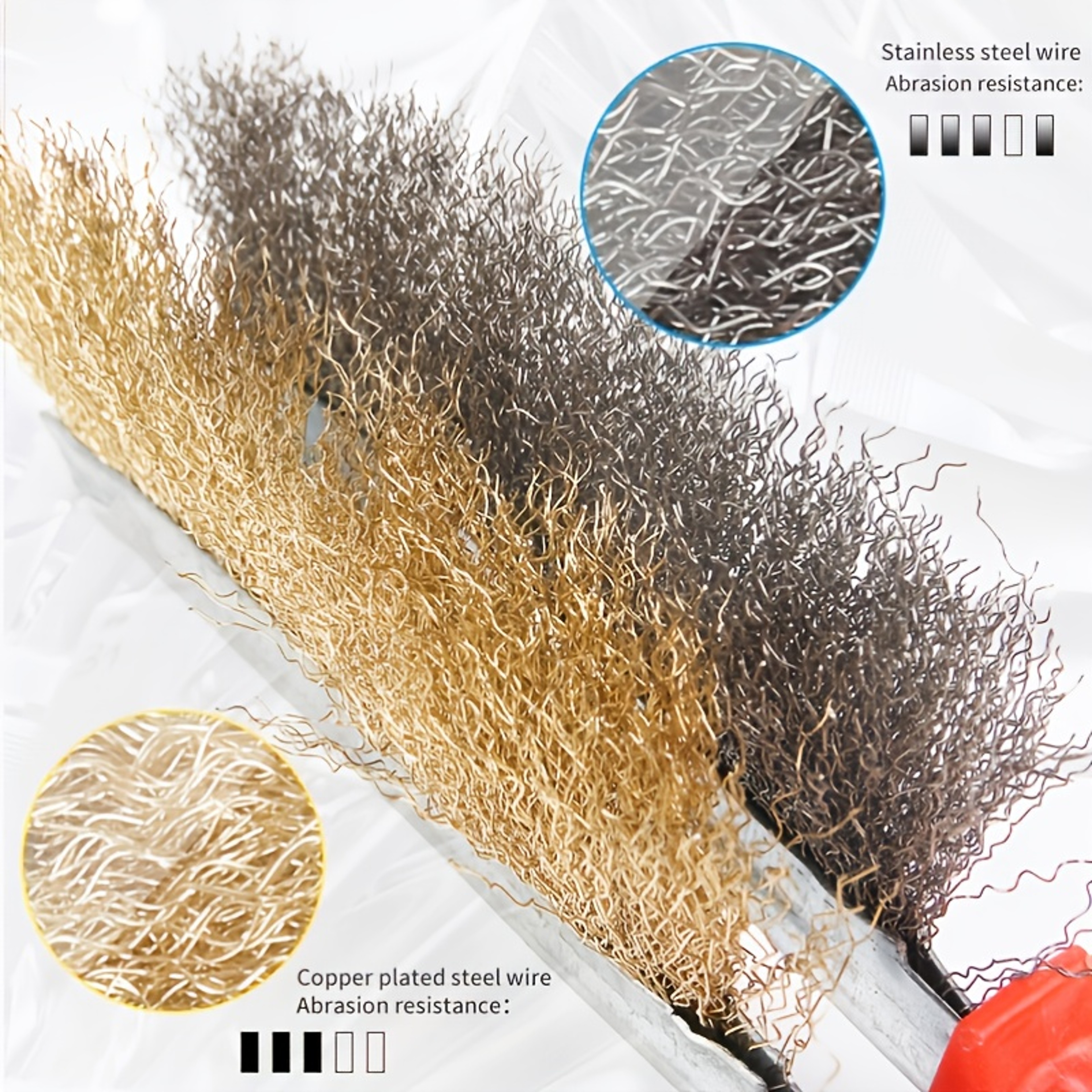 Heavy Duty Steel Wire Wheel Brush for Rust Removal, Metal Polishing & Wood Surface Cleaning – view 3
