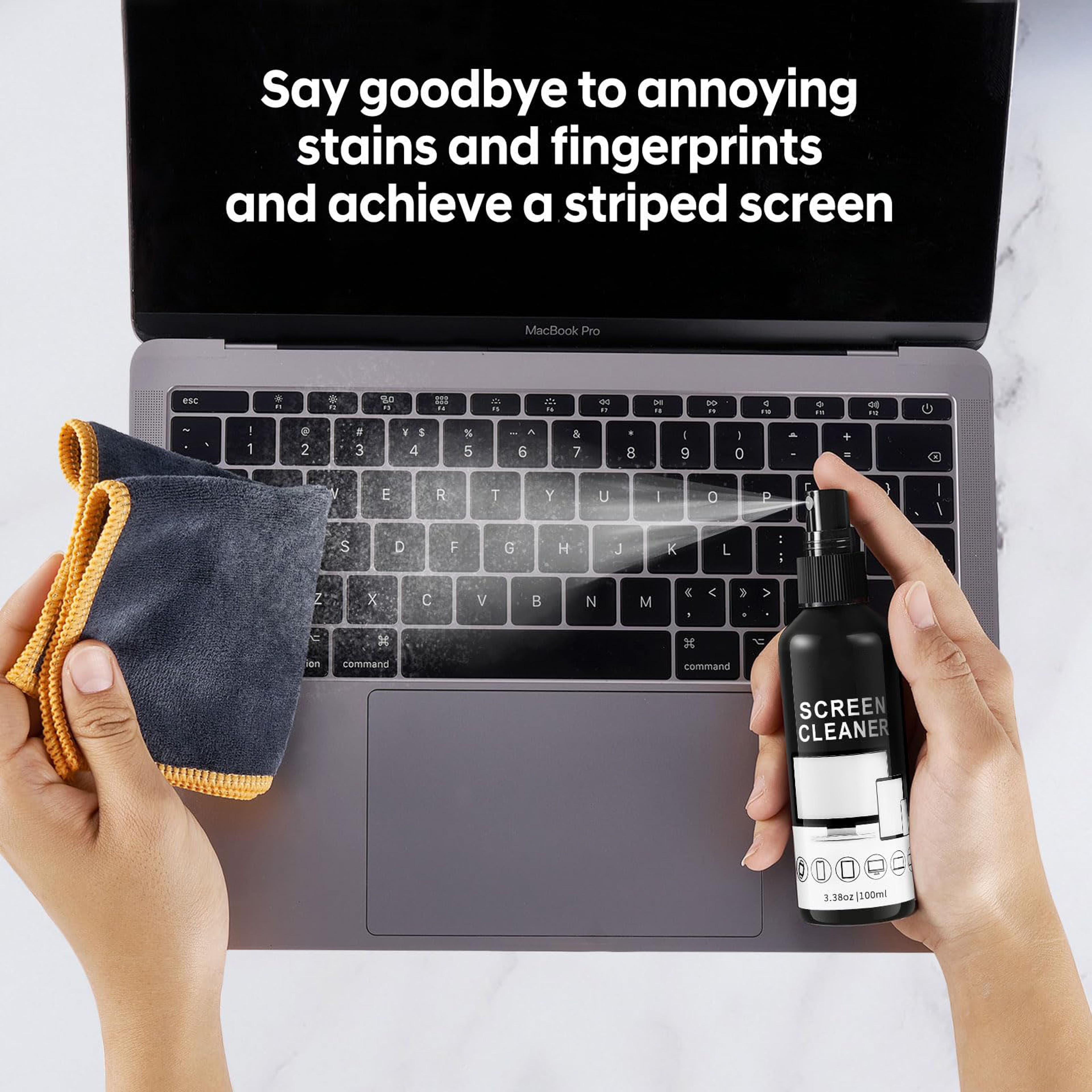 Screen Cleaner Spray Kit with Microfiber Cleaning Cloth for Glasses, Camera Lenses & Electronic Screens – view 3