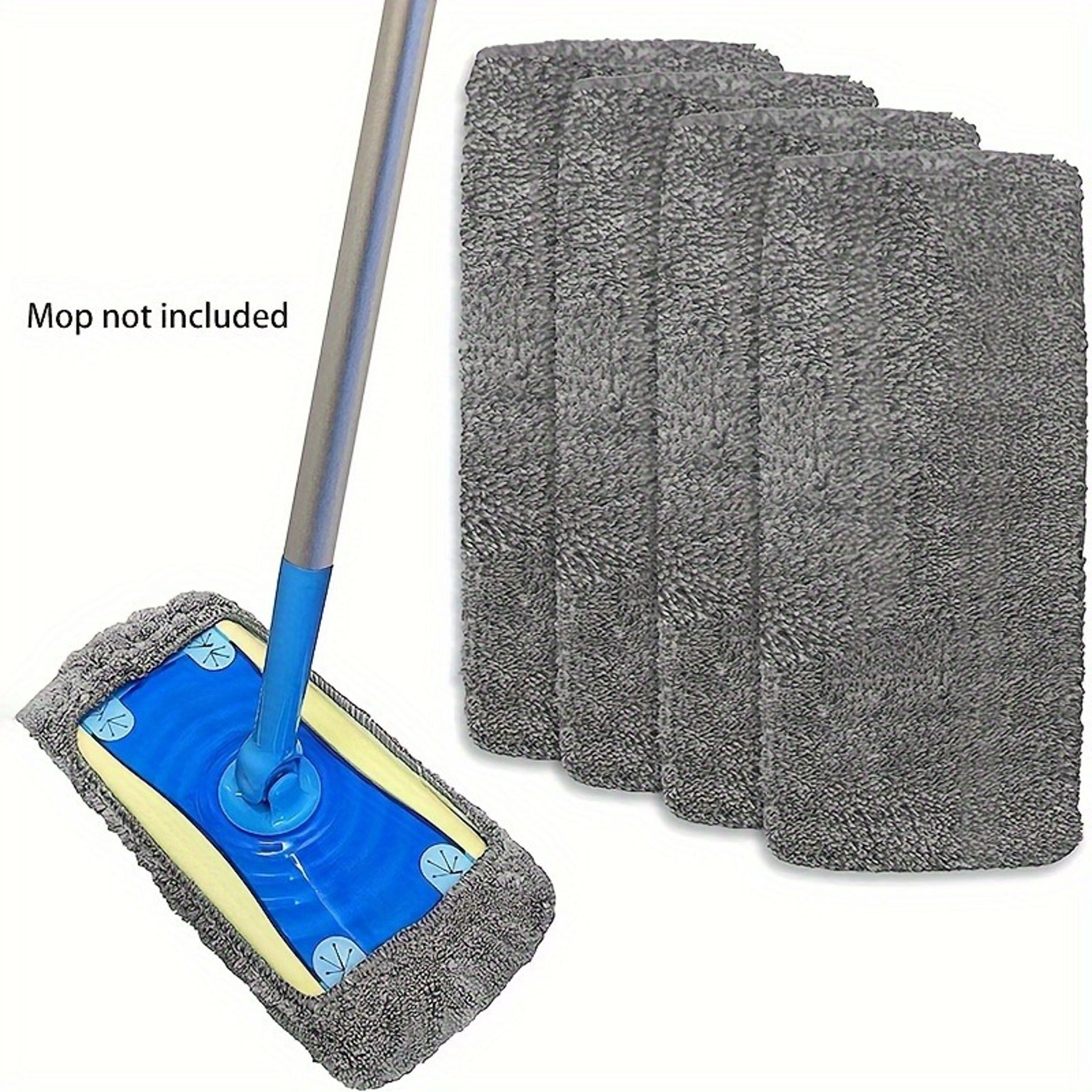 Reusable Microfiber Mop Replacement Pads Pack Washable Flat Mop Refills for Deep Floor Cleaning – view 2