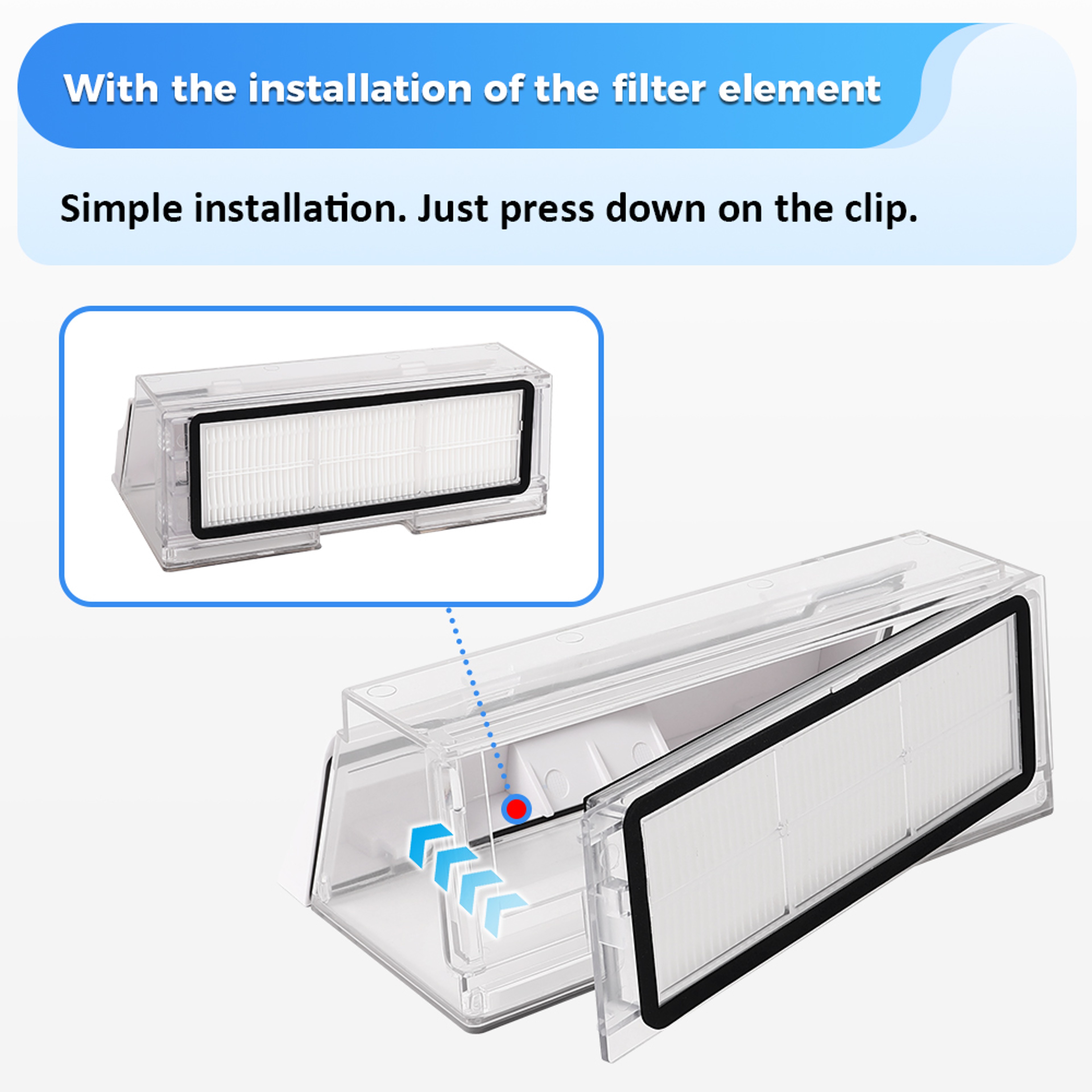 Roborock Dust Bin Replacement with HEPA Filter Kit Robot Vacuums – view 4