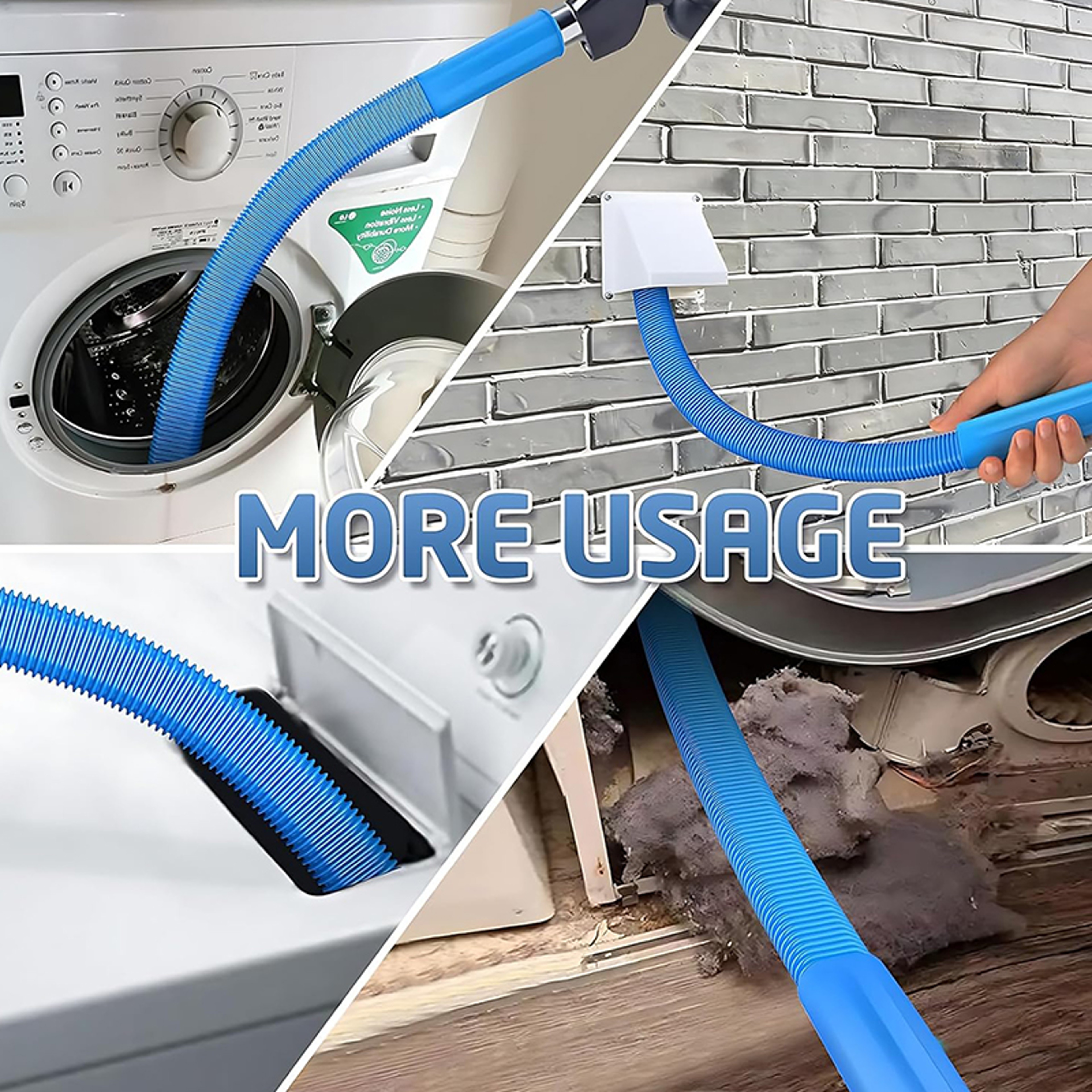 Universal Dryer Vent Cleaner Vacuum Hose Attachment For Deep Lint Removal And Hard To Reach Cleanin 2