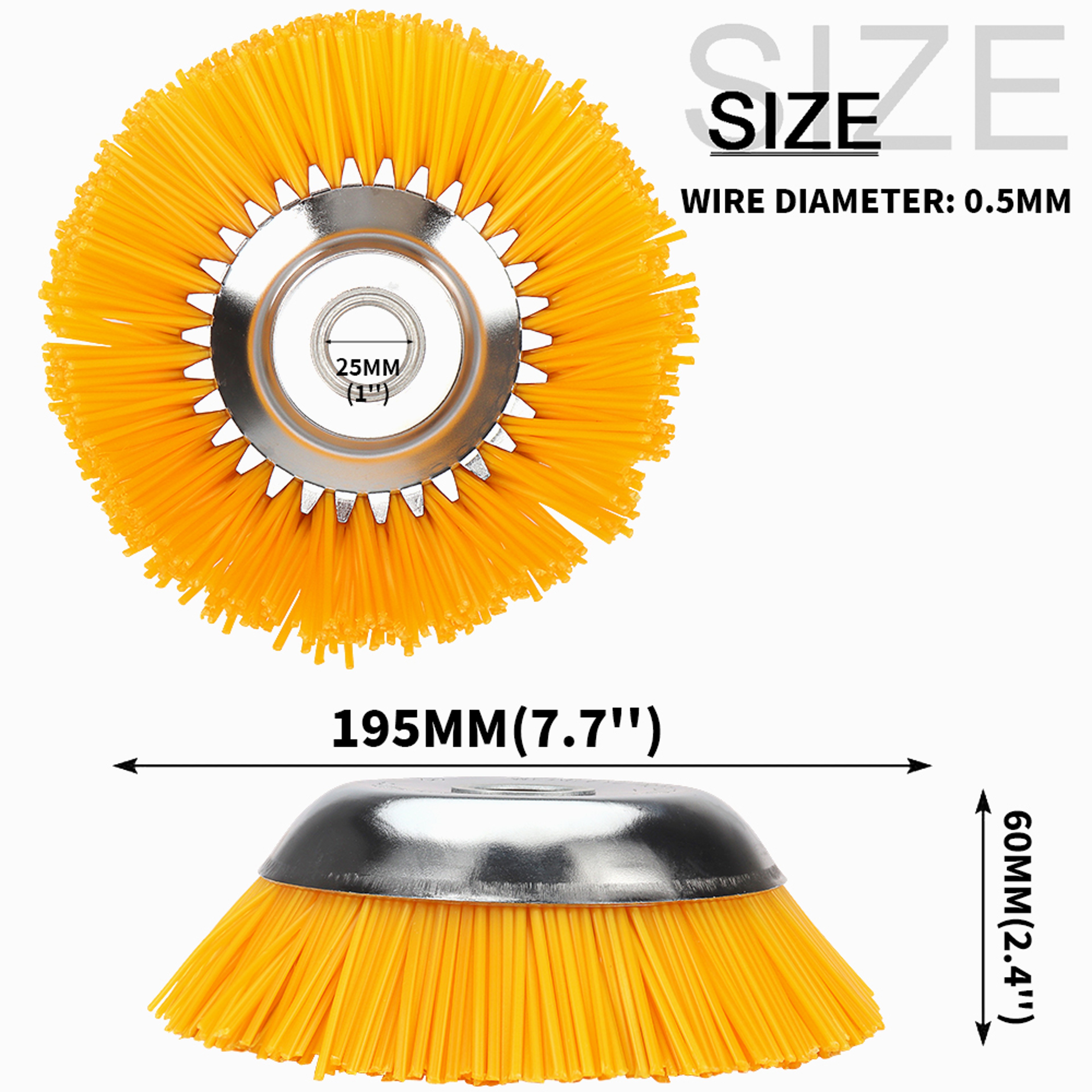 Nylon Wire Wheel Weed Brush for Grass Trimmer Head Garden Weeding Tool – view 2