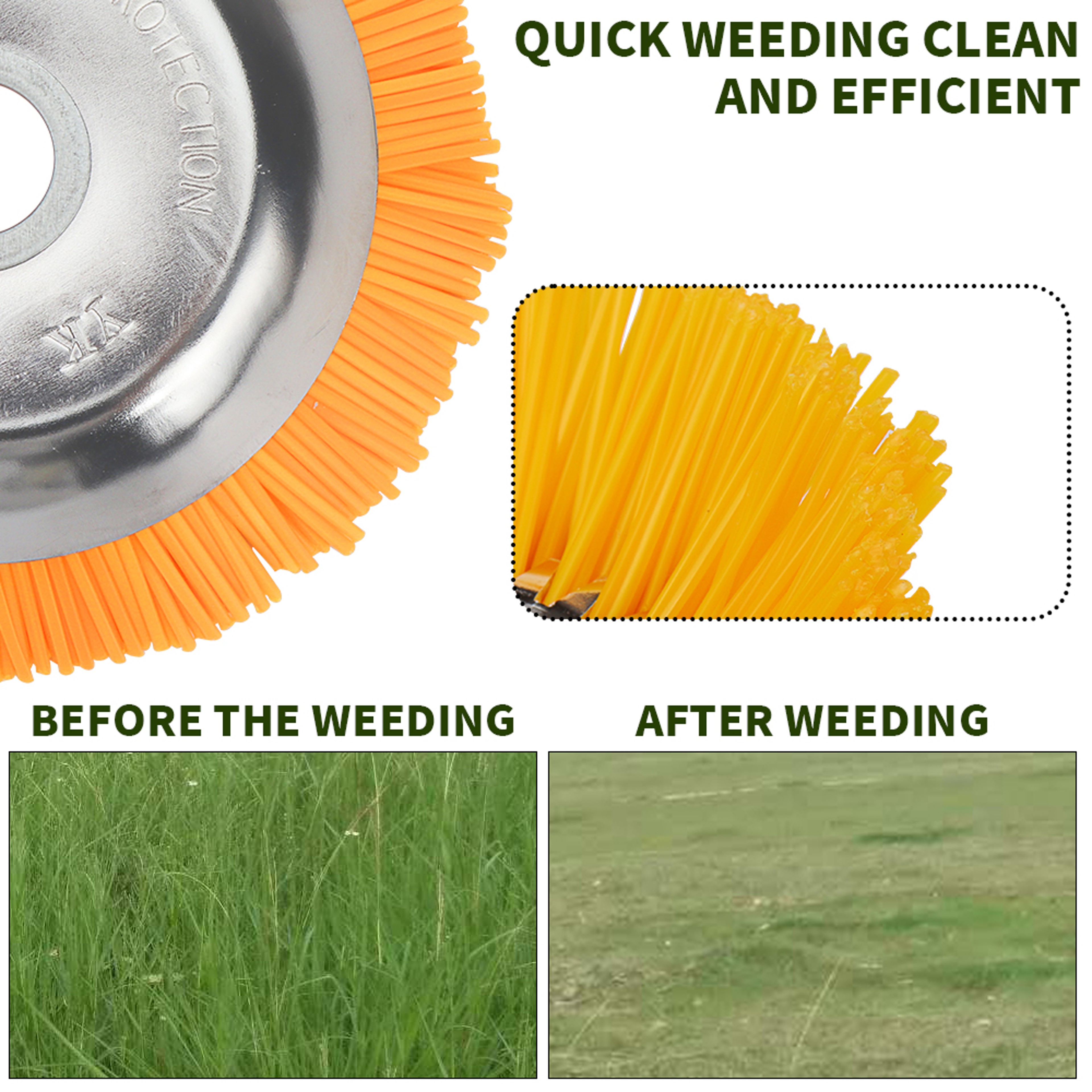 Nylon Wire Wheel Weed Brush for Grass Trimmer Head Garden Weeding Tool – view 6
