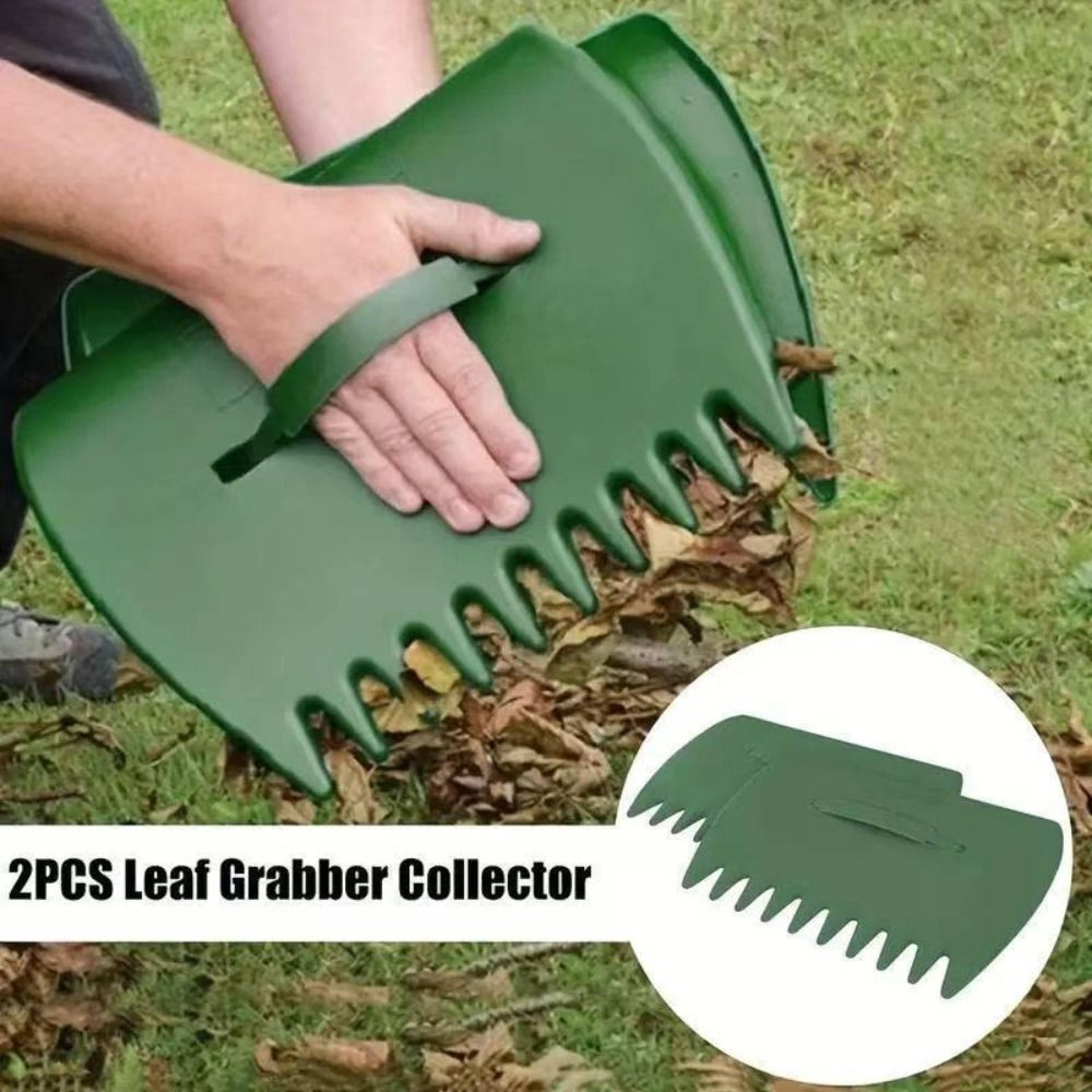 Large Leaf Scoops Hand Rake Set For Fast Yard Cleanup  Garden Leaf Collection 3