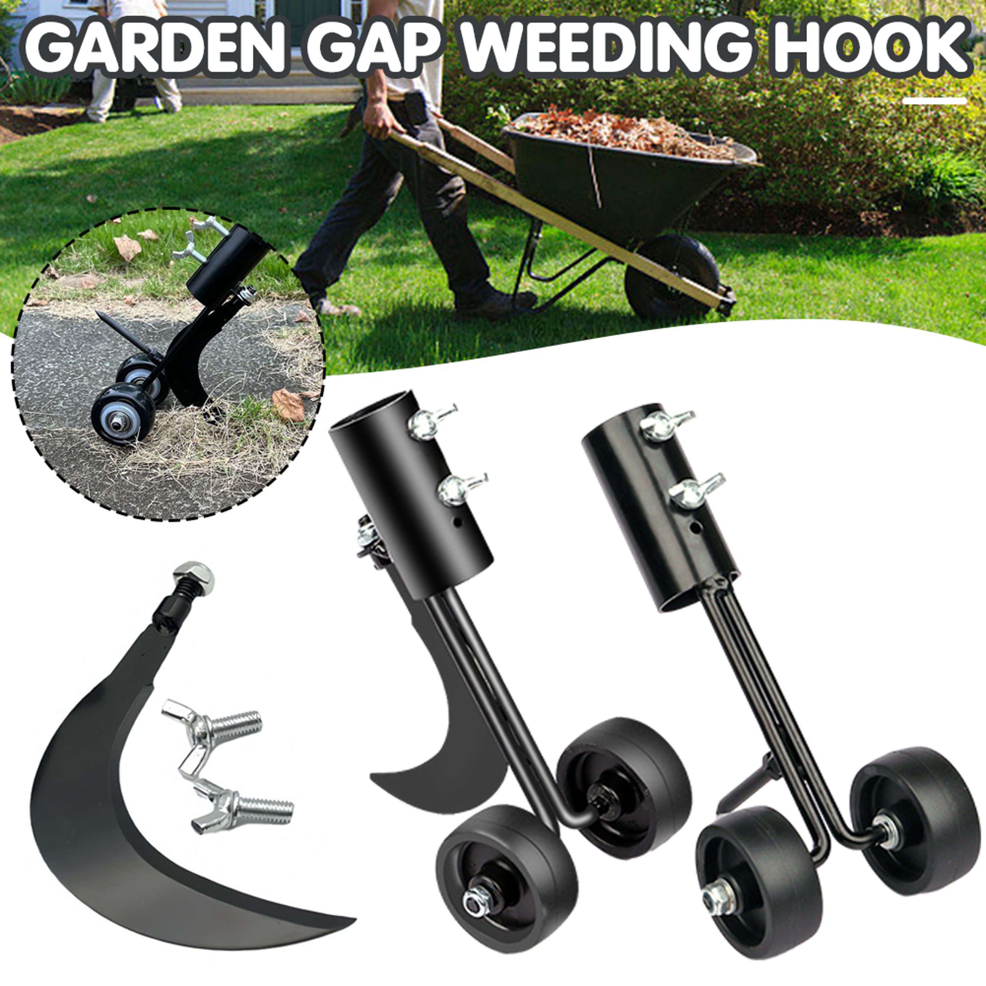 Adjustable Garden Weeding Tool Crack Weed Puller For Patio Driveway  Garden Crevices 0