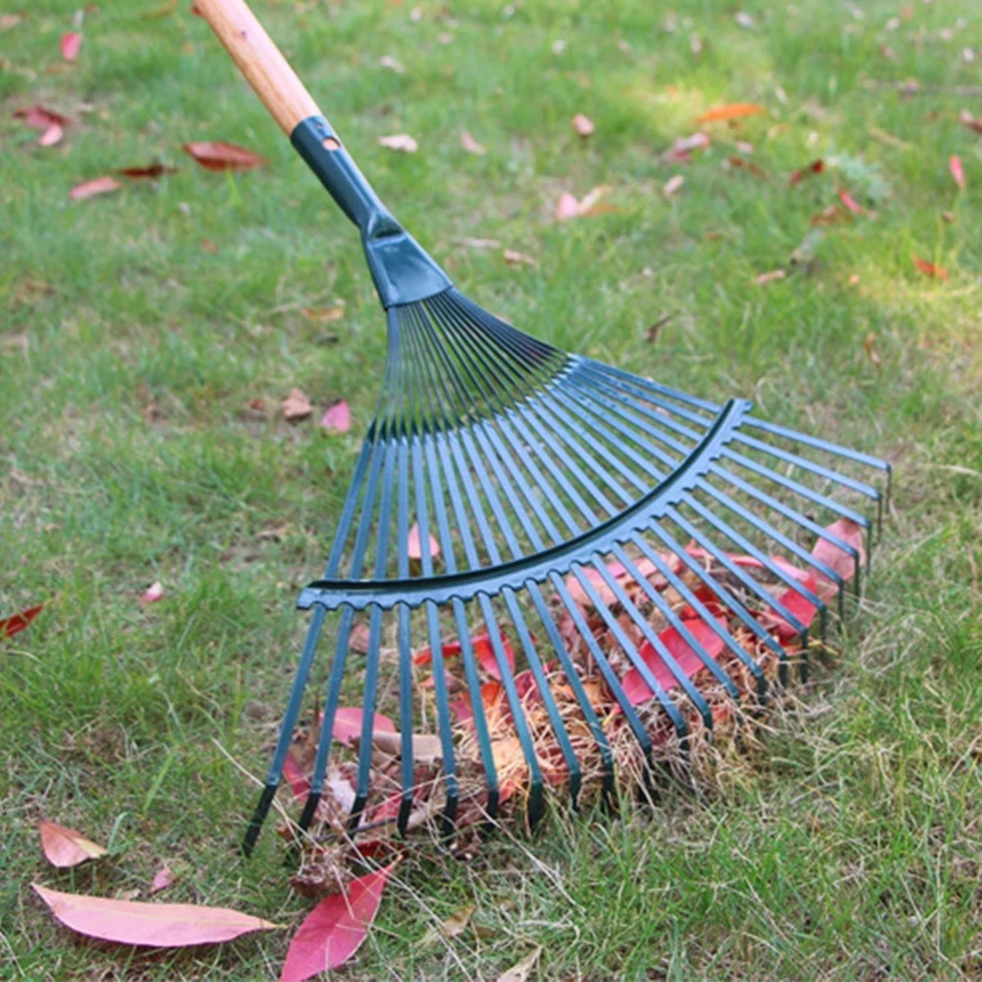 Garden Leaf Rake Head for Fast Lawn & Yard Cleanup Without Handle – view 2