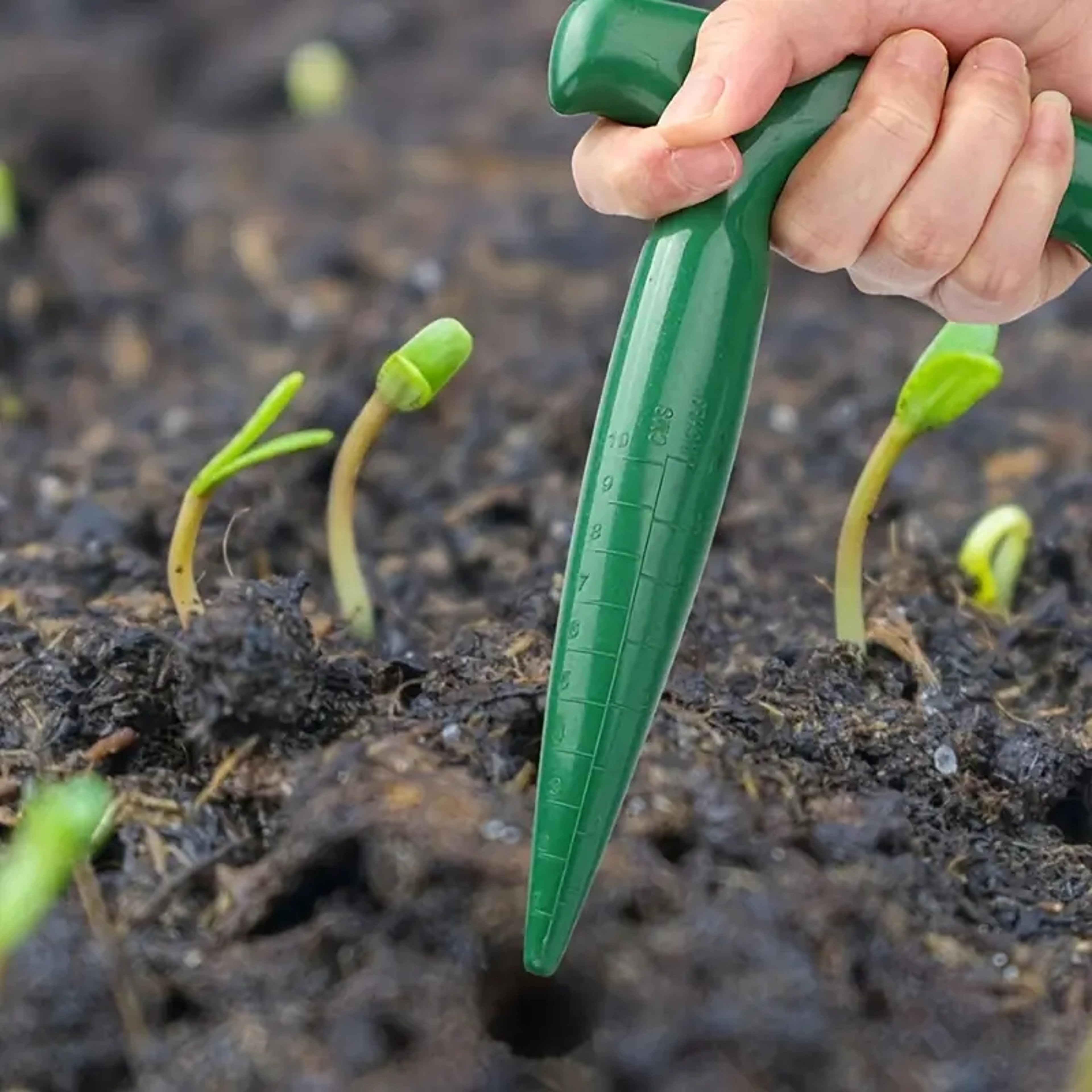 Precision Garden Dibber Tool with Depth Scale for Easy Seed Planting & Transplanting – view 1