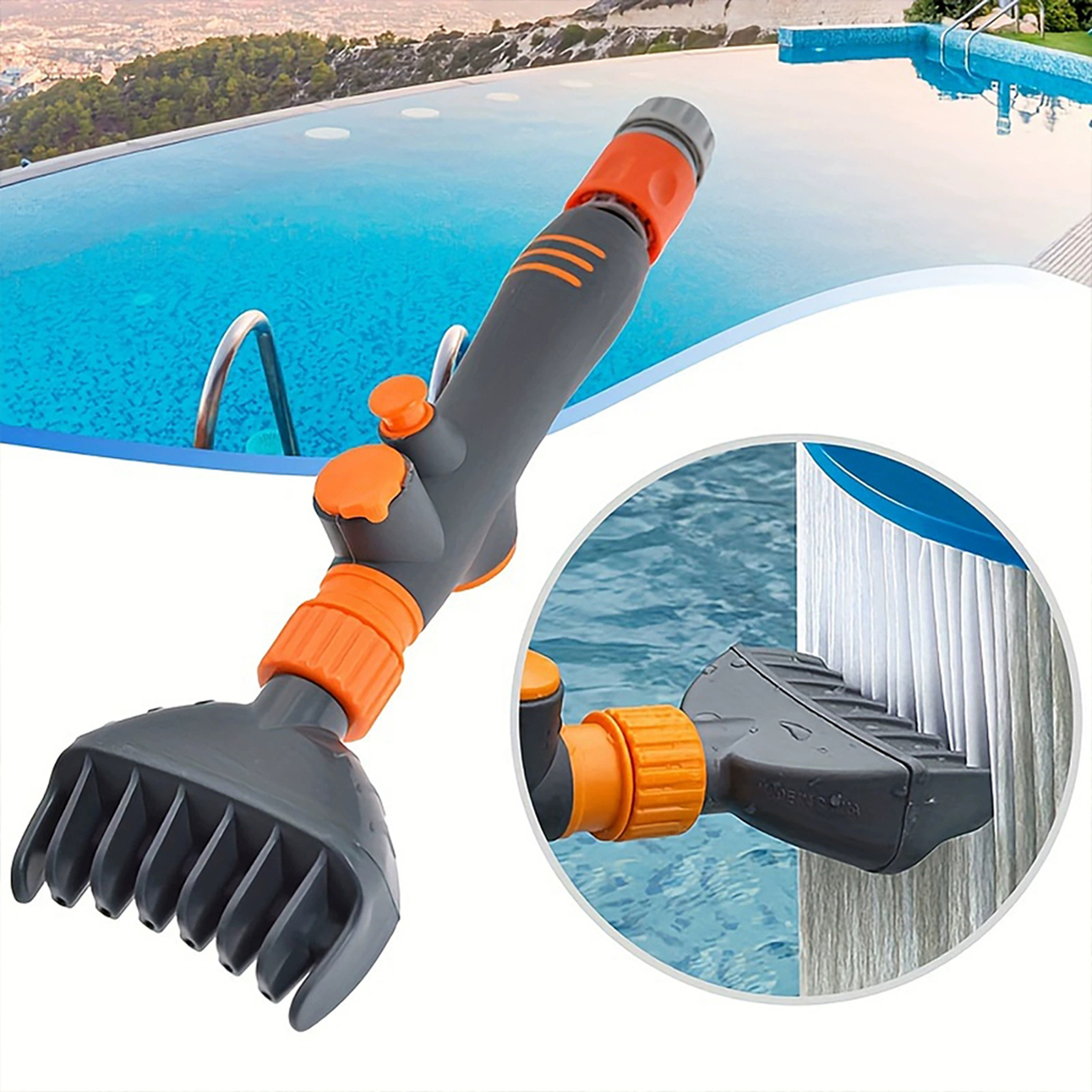 Portable Pool Filter Cleaner Hose Attachment for Cartridge & Spa Filters with One Touch Water Control – view 1