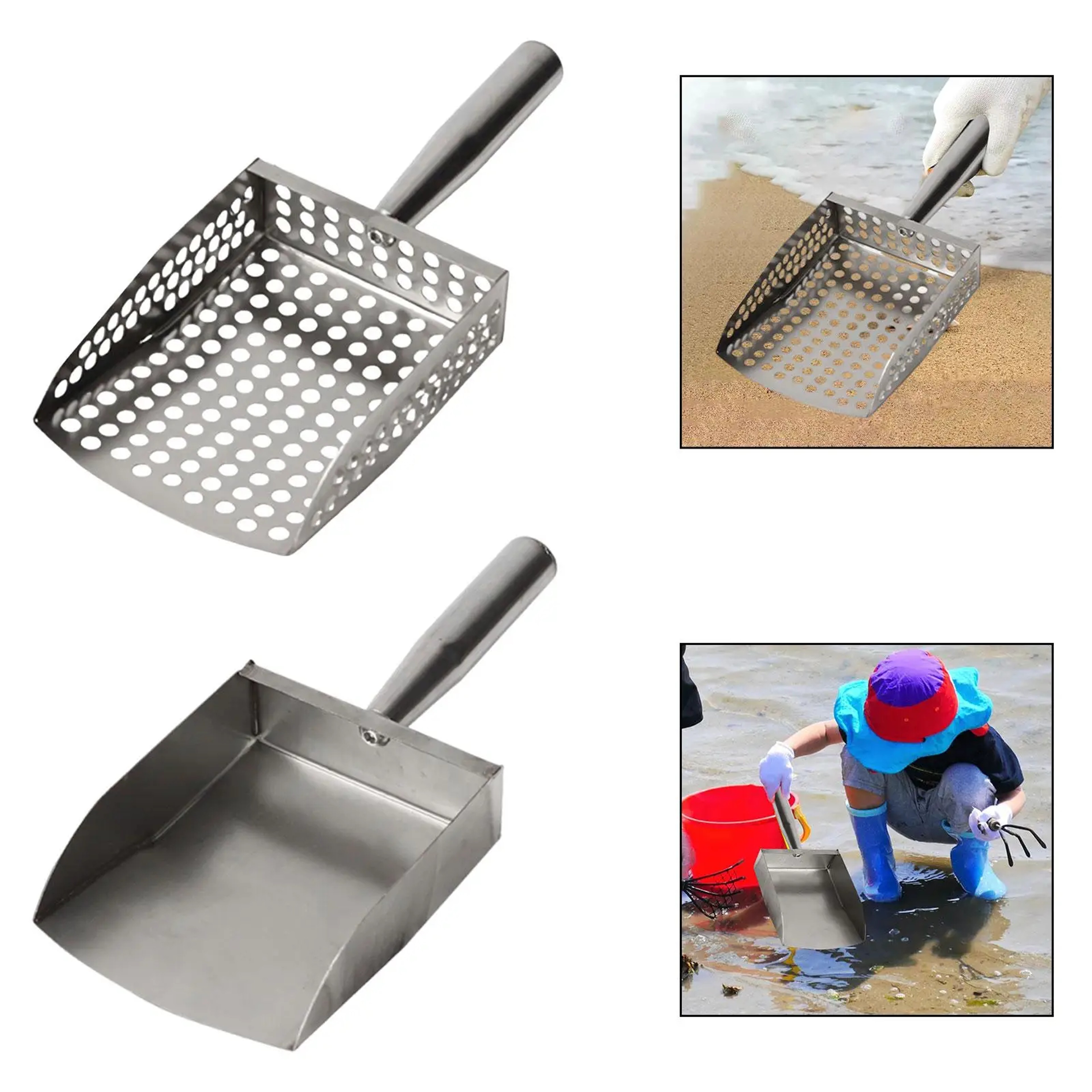 Portable Beach Sand Scoop & Sand Sifter for Clam Digging, Shell Collecting & Beachcombing – view 2