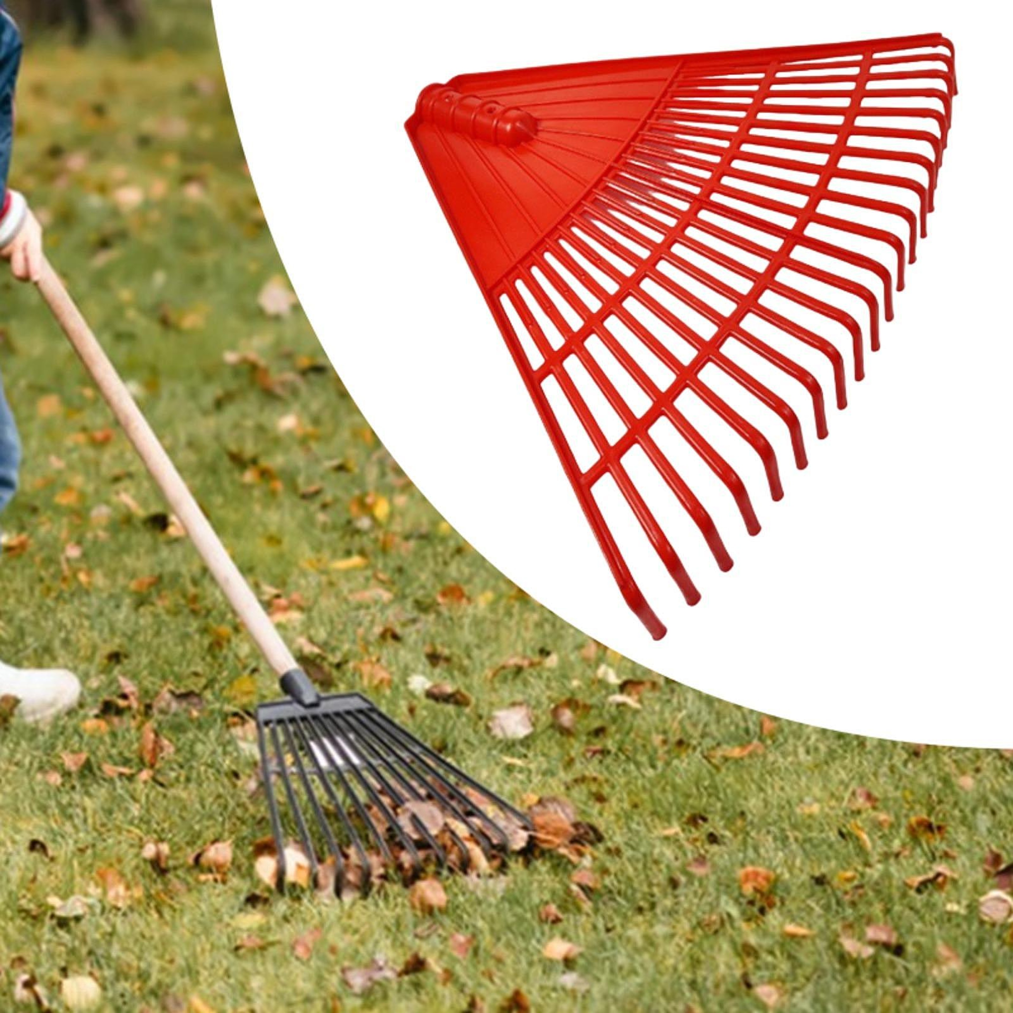 Heavy Duty Leaf Rake Head Replacement for Yard Cleanup, Garden Lawn Rake for Leaves, Twigs & Grass – view 3