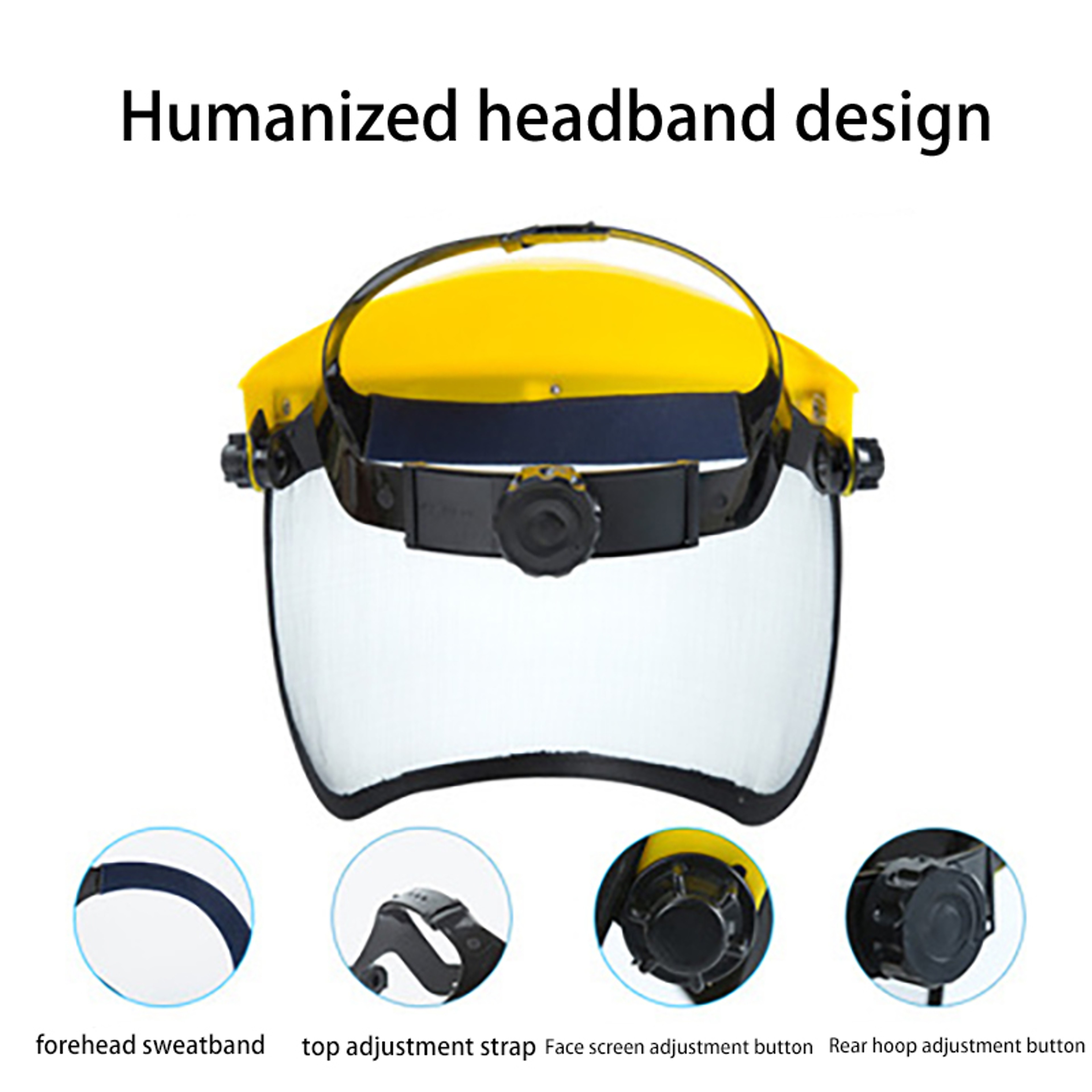 Forestry Safety Helmet with Full Mesh Face Shield for Grass Trimmers & Brush Cutters – view 3