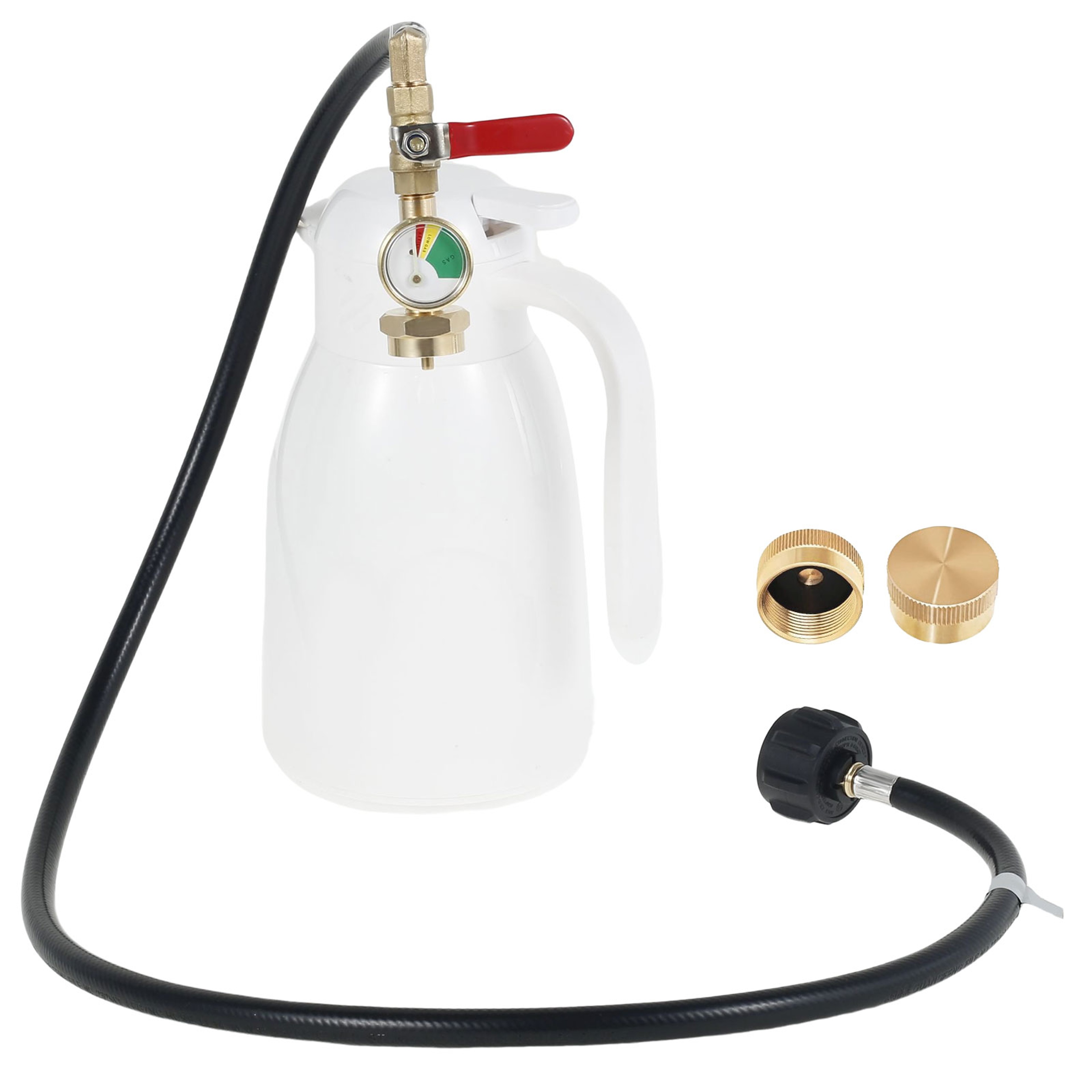 Inch Propane Refill Adapter Hose with Pressure Gauge & Brass Propane Tank Adapter Valve – view 6