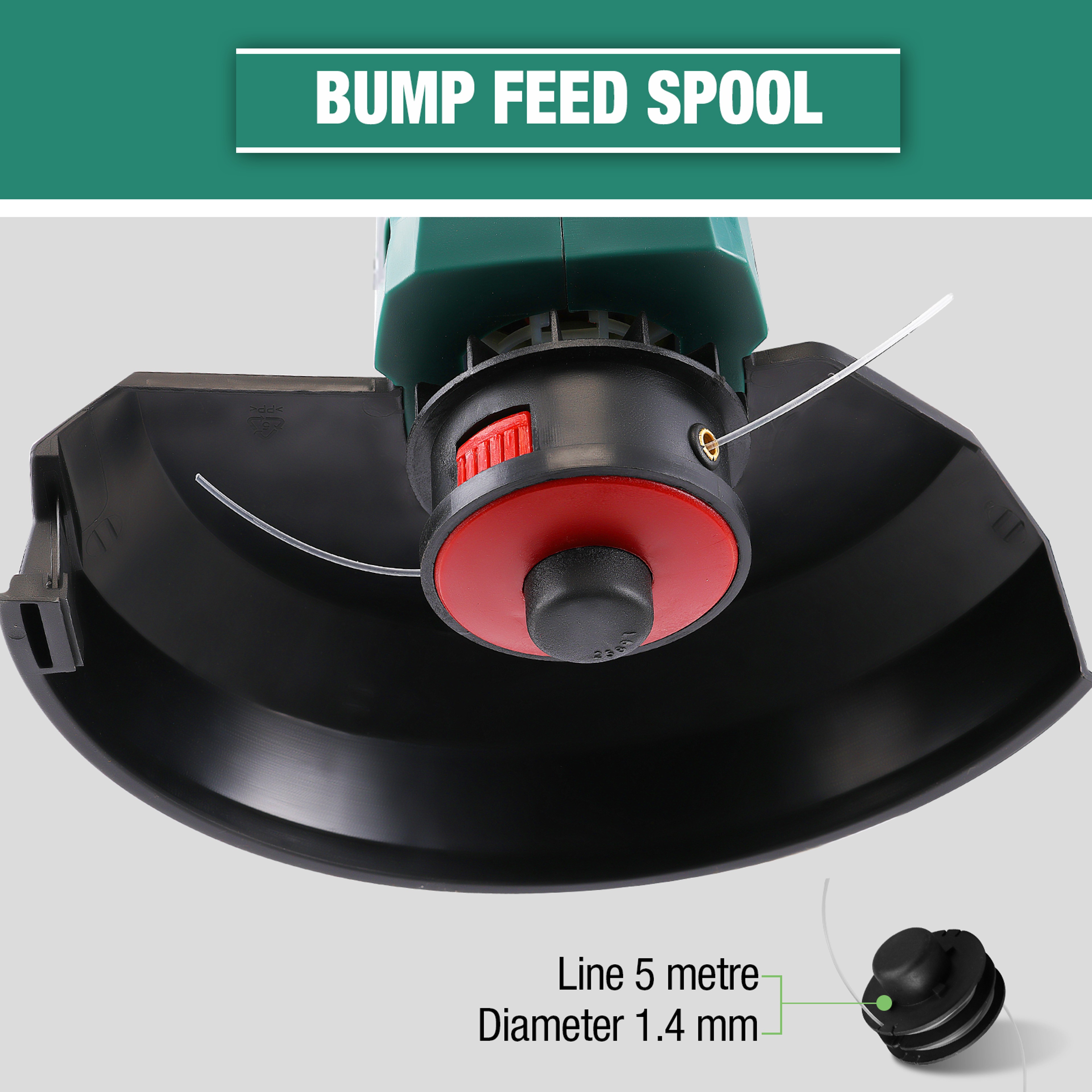 POSENPRO Electric Grass Trimmer Corded Garden Trimmer with Automatic Thread Feed & Cutting Width – view 5