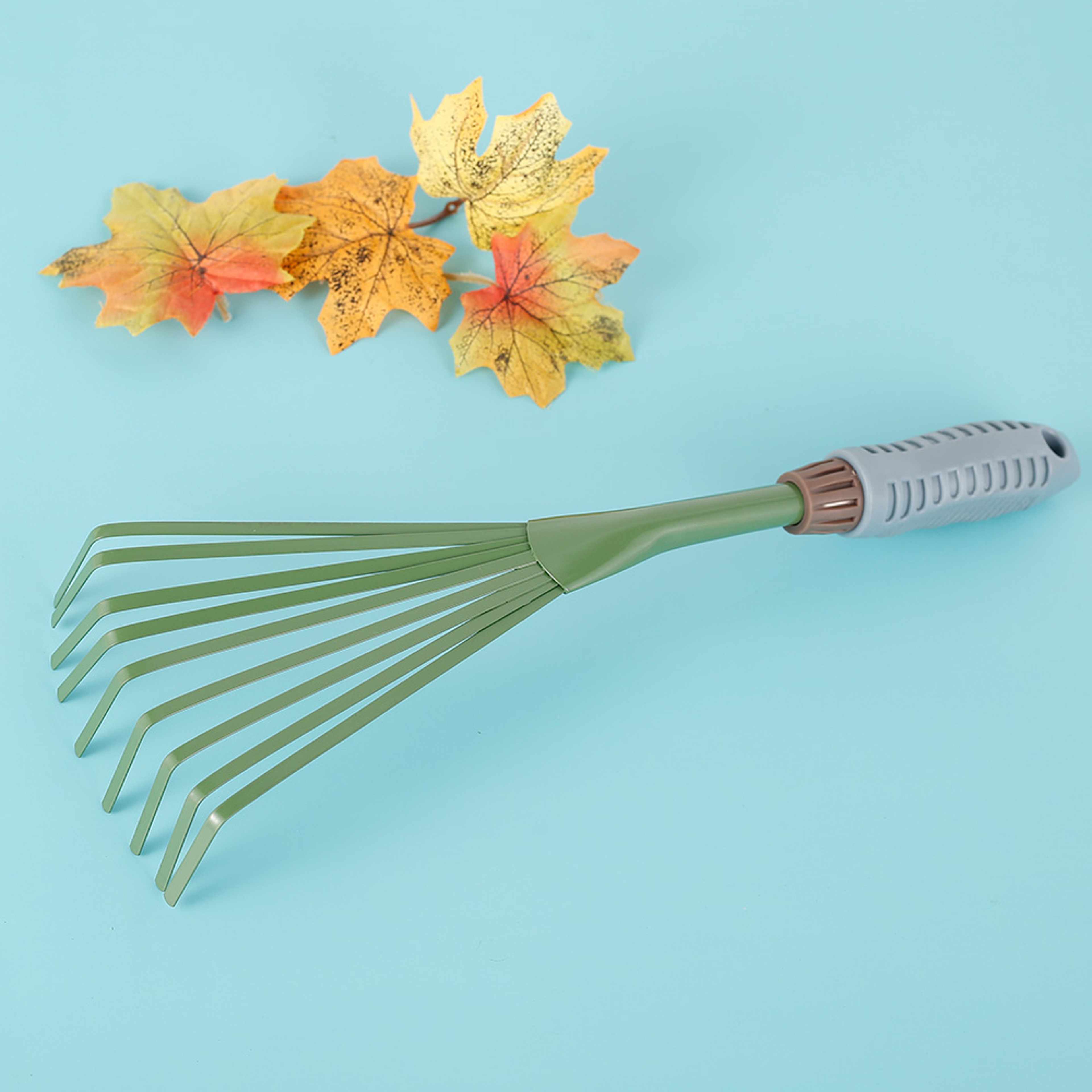 Garden Leaf Rake Heavy Duty Hand Garden Rake for Leaves, Weeds & Yard Cleanup – view 2