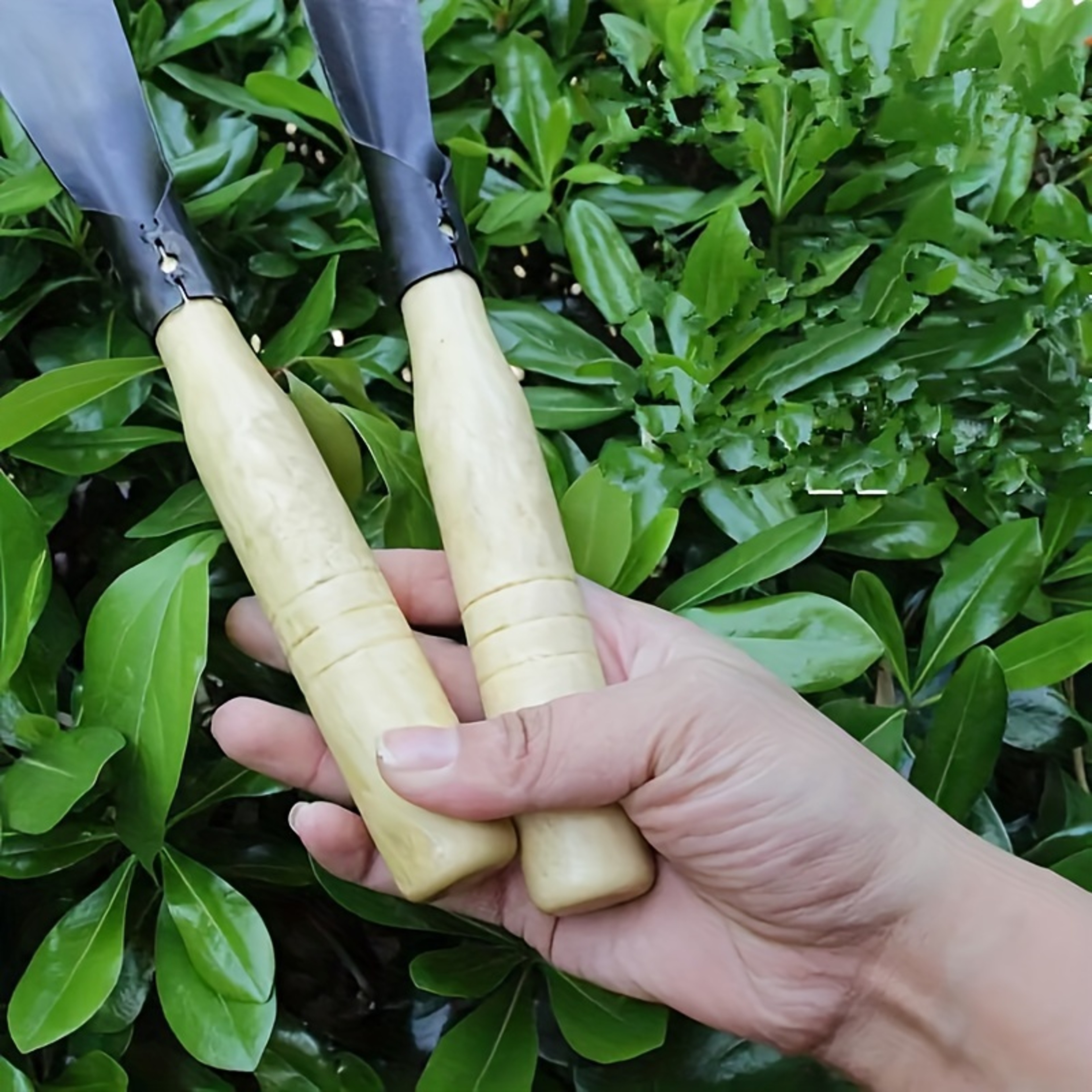 Heavy Duty Garden Shovel Tool Set with Wooden Handle Multi Purpose Manganese Steel Hand Gardening Tools – view 2