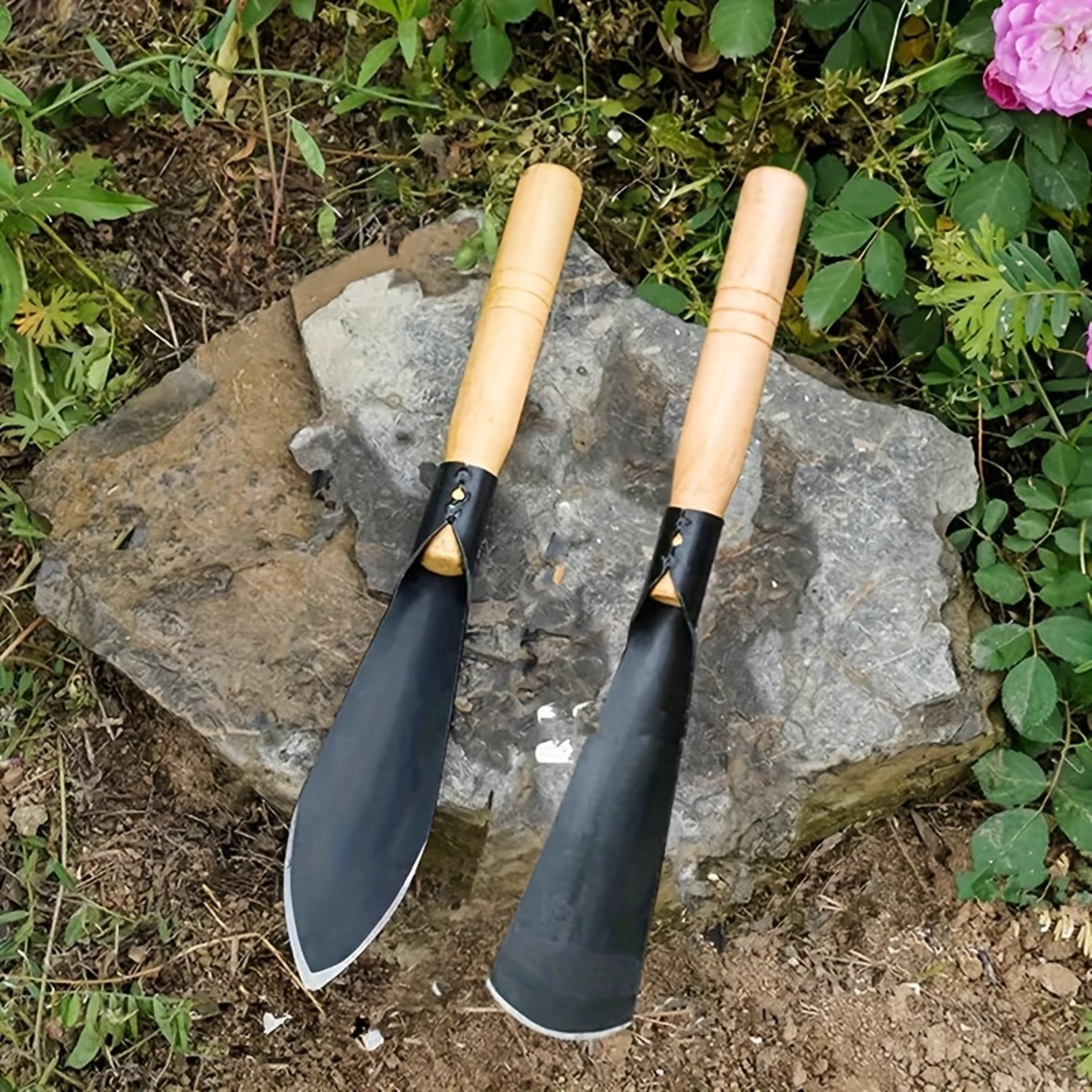 Heavy Duty Garden Shovel Tool Set with Wooden Handle Multi Purpose Manganese Steel Hand Gardening Tools – view 4