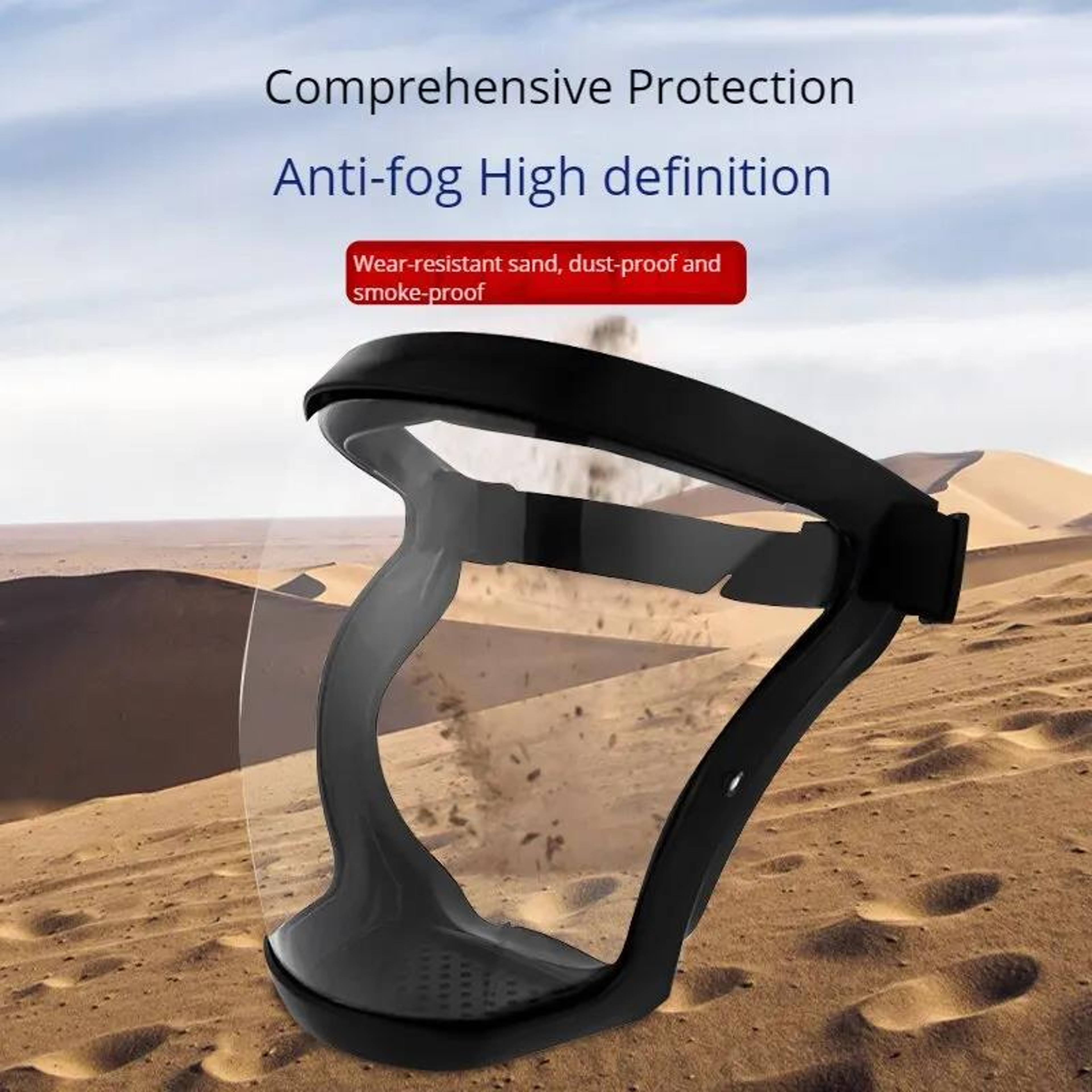 Full Face Shield Protective Mask With Transparent Safety Goggles  Replaceable Filters 3