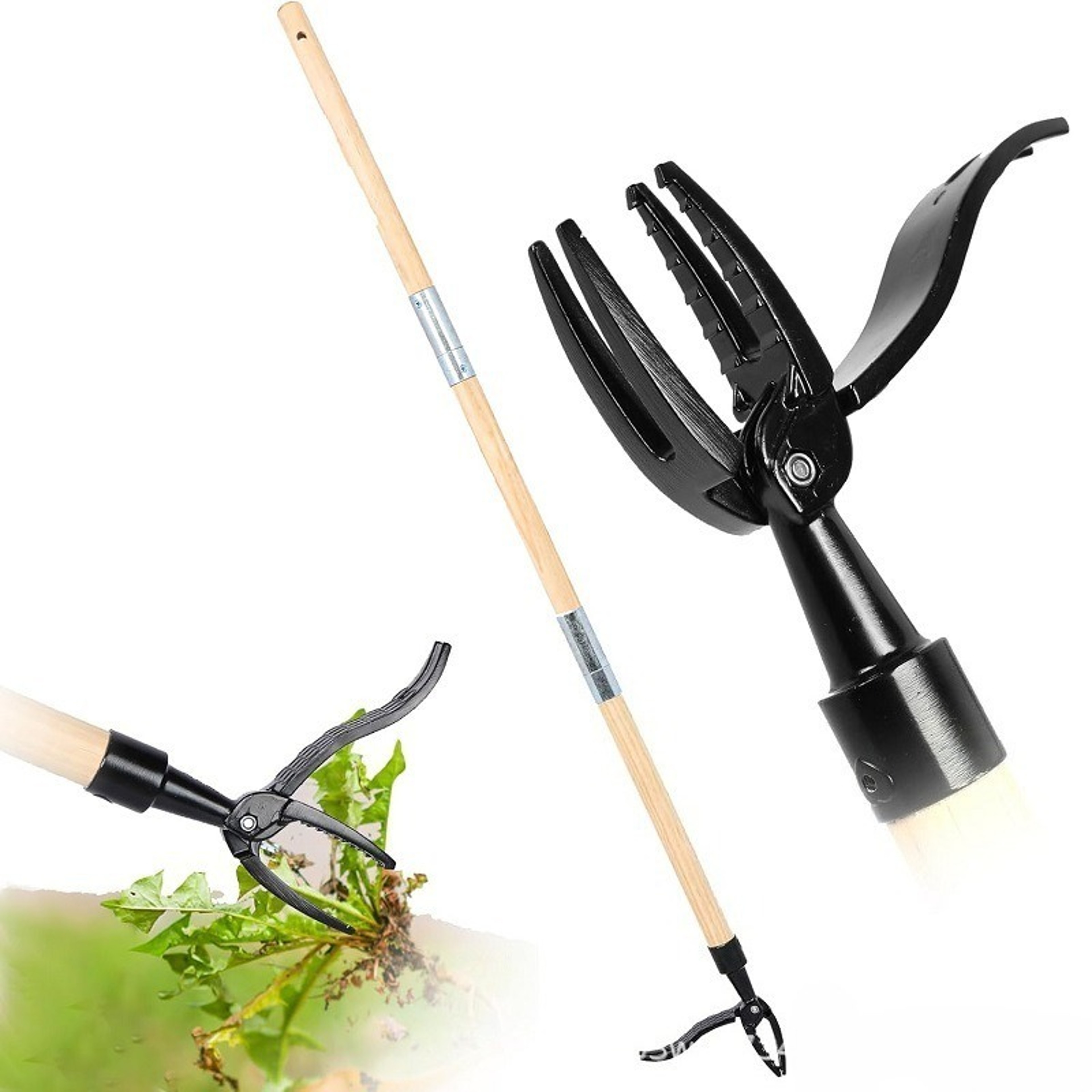 Stand Up Weed Puller Tool With Inch Adjustable Handle Heavy Duty Garden Weeding Tool  Root Weed Ext 2