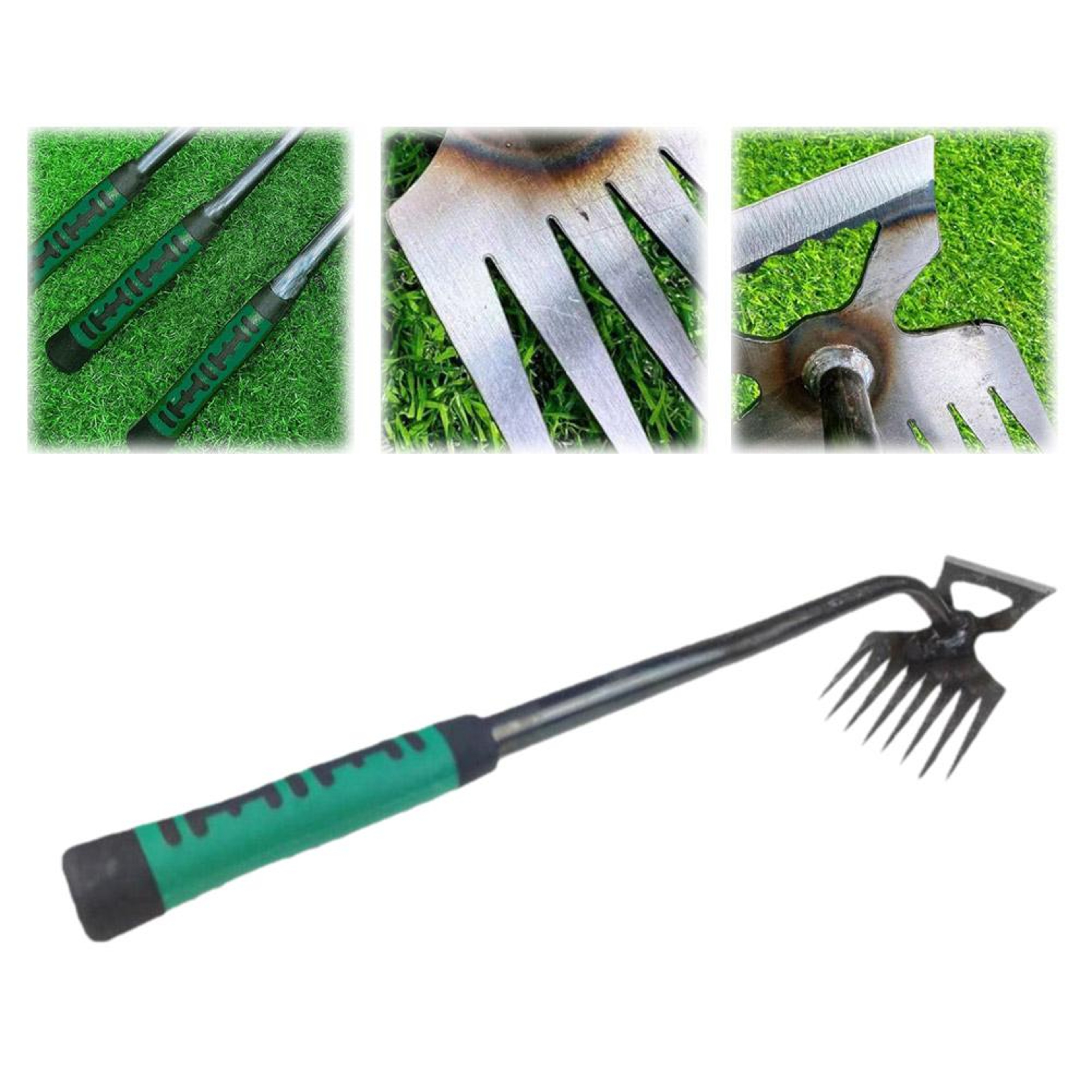Garden Weed Puller  Garden Rake Heavy Duty Manganese Steel Soil Digging Tool 0
