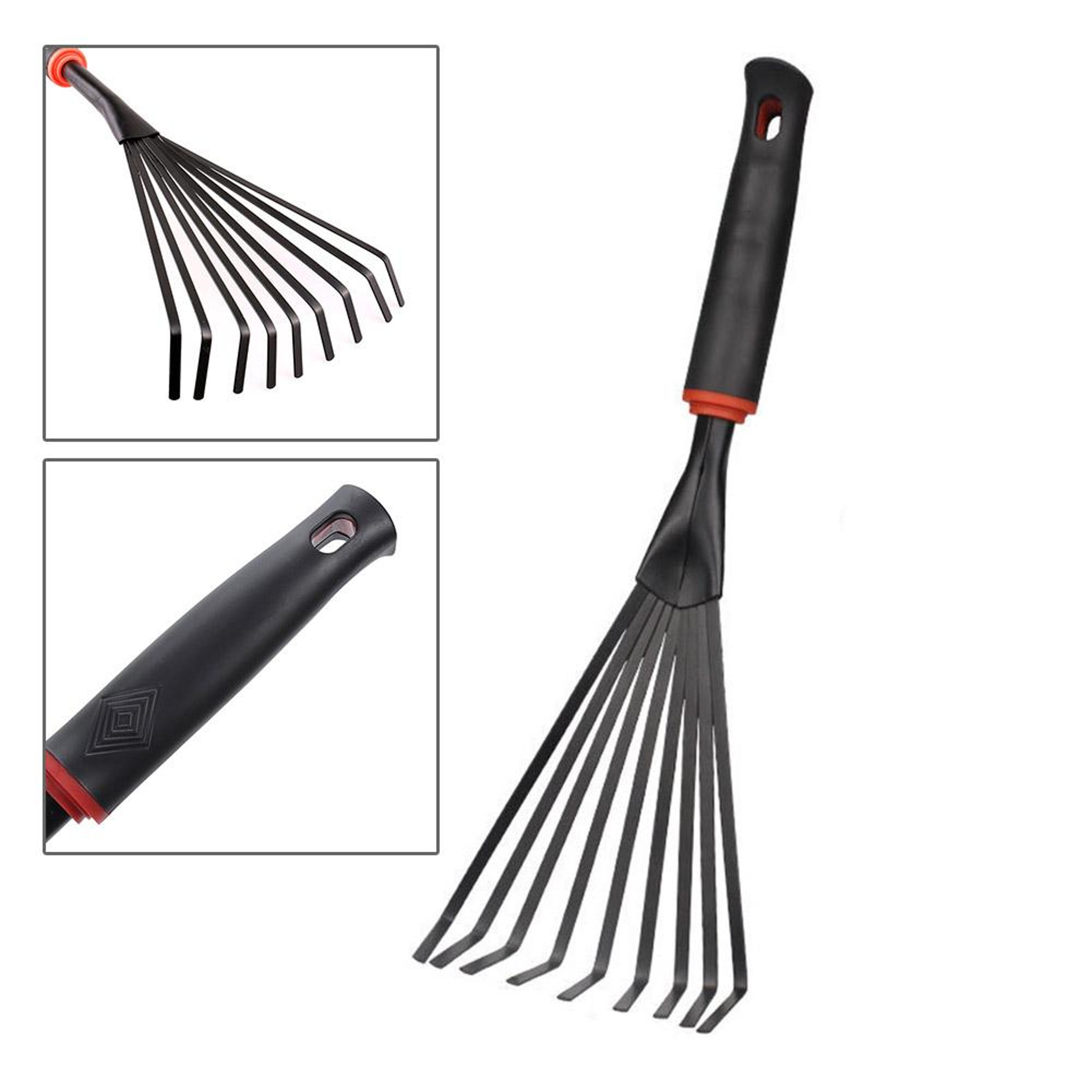 Steel Hand Garden Rake for Weeding, Soil Loosening & Flower Bed Gardening – view 5