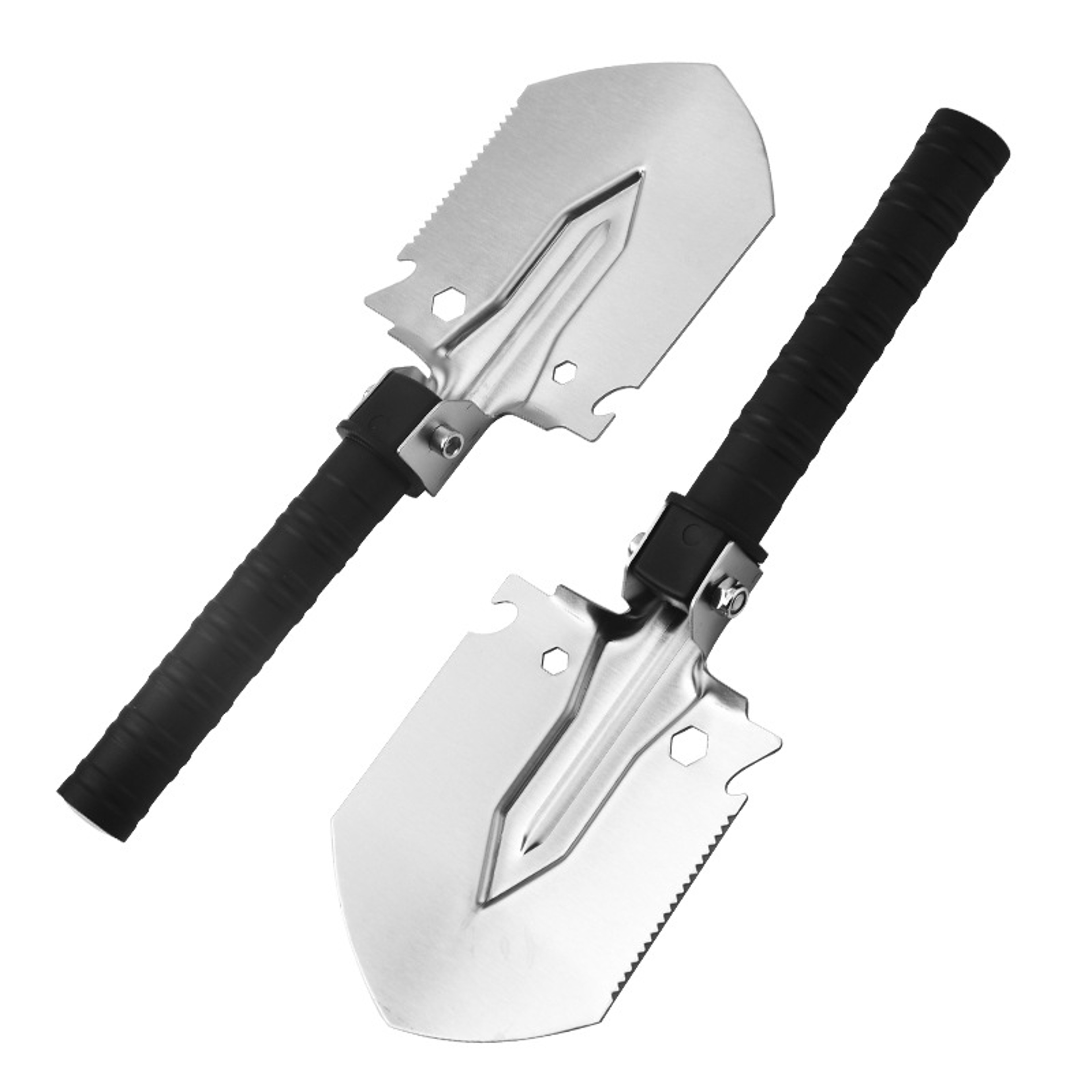 Portable Camping Shovel Stainless Steel Folding Survival Spade for Hiking, Gardening & Beach Adventures – view 2