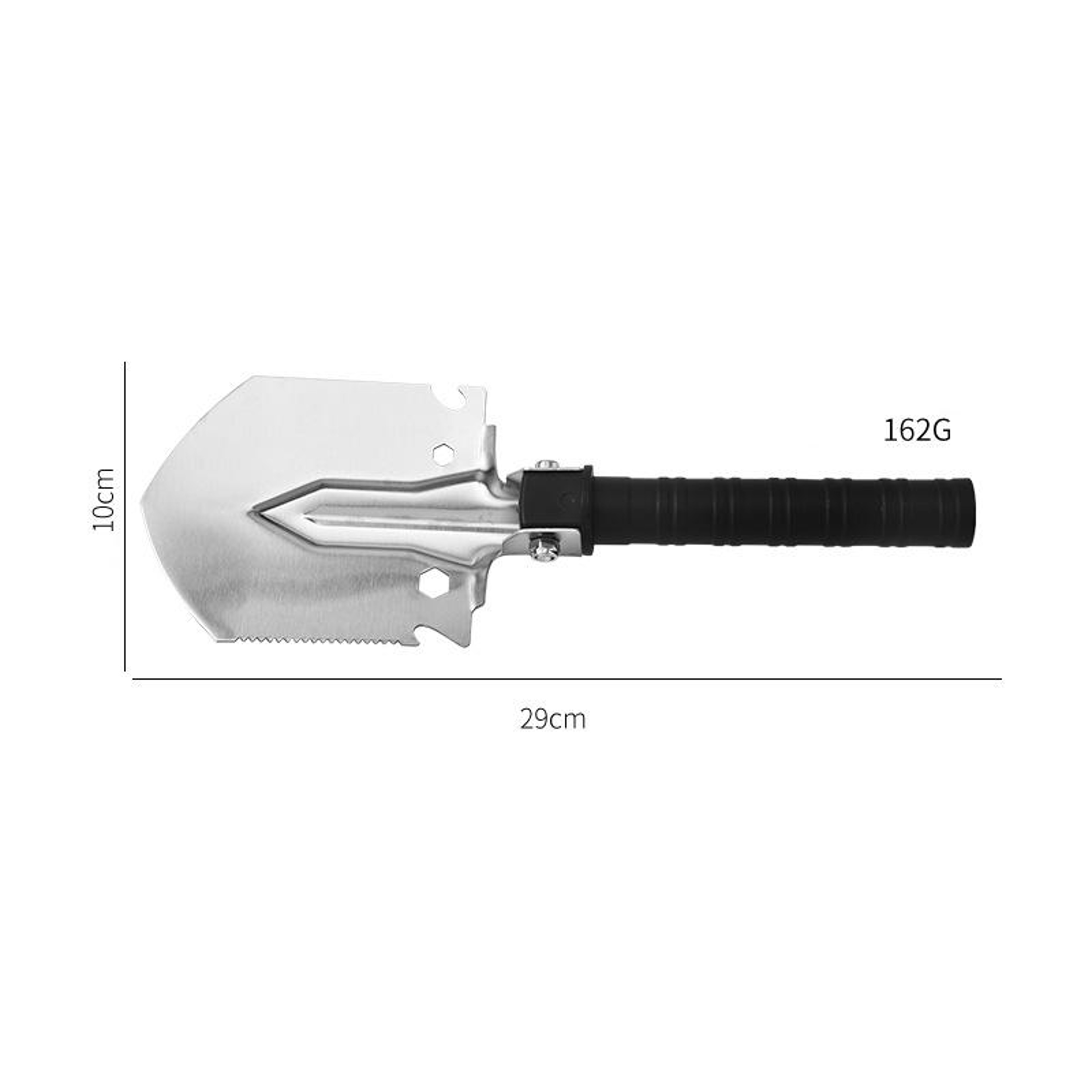 Portable Camping Shovel Stainless Steel Folding Survival Spade for Hiking, Gardening & Beach Adventures – view 6