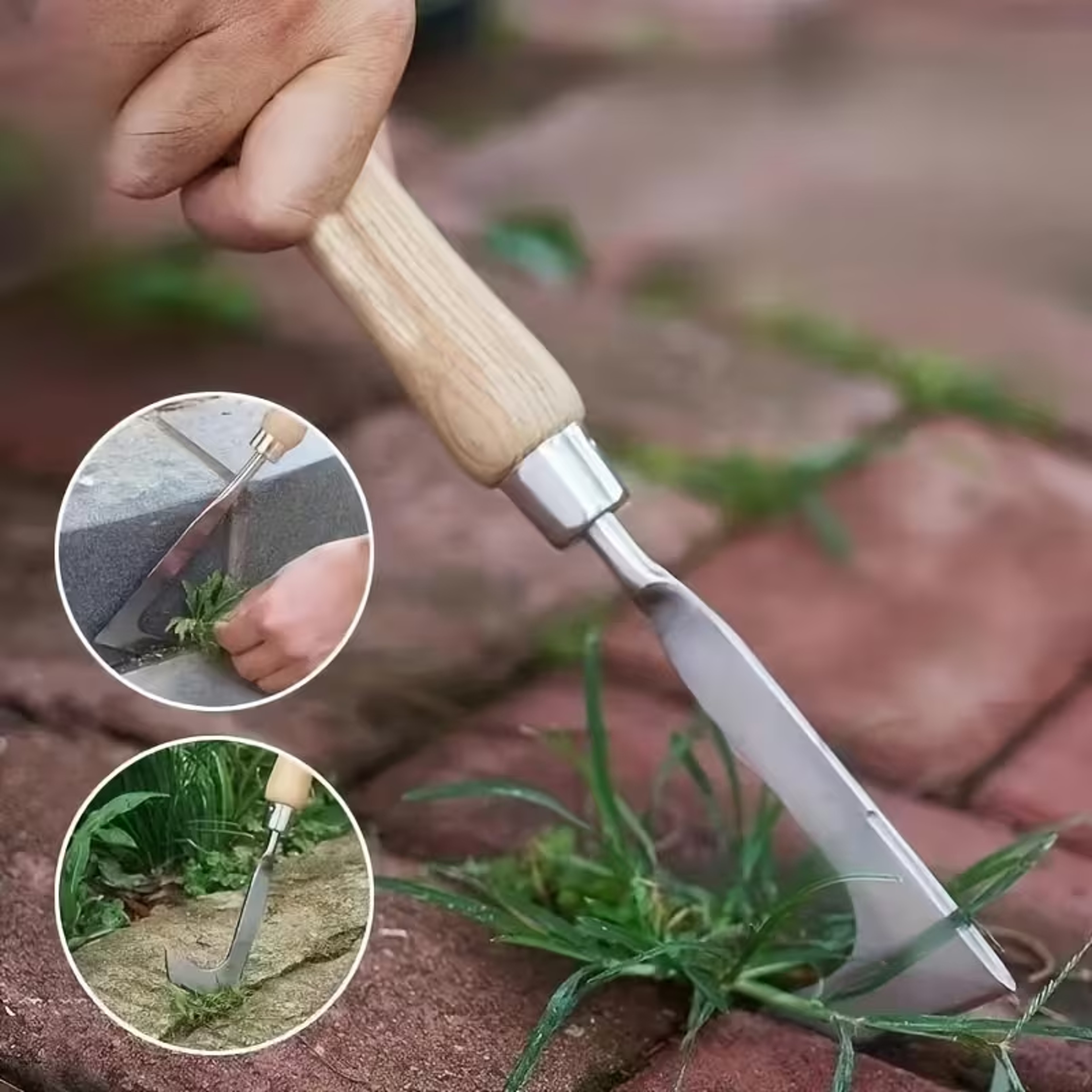 Stainless Steel Manual Weed Puller with Gear Assist Hand Weeding Tool for Garden and Lawn Care – view 1