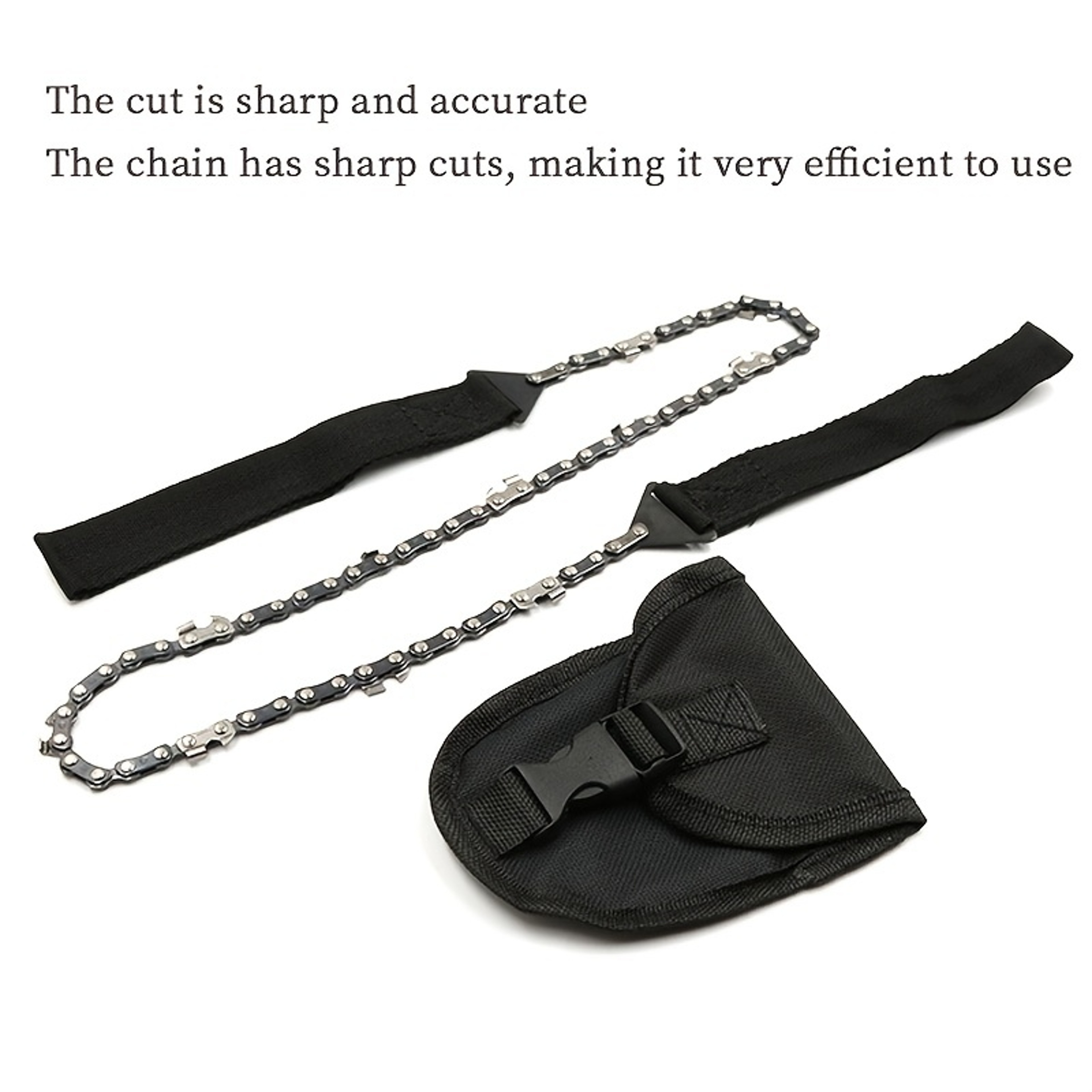 Portable Hand Chain Saw Survival Kit with Storage Bag for Camping Saw and Bushcraft Cutting – view 2