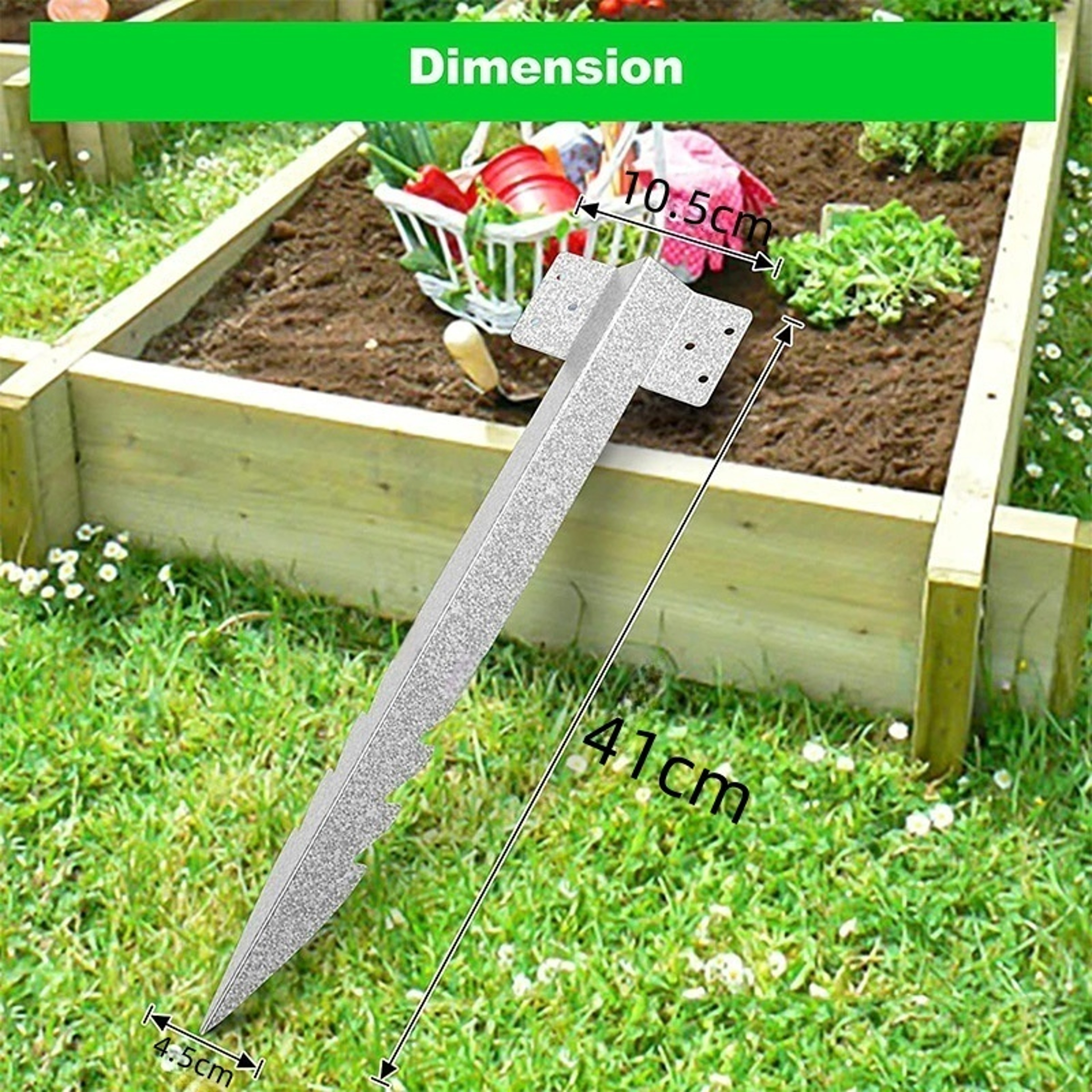 Heavy Duty Landscape Edging Stakes Metal Sleeper Spikes for Garden Borders, Driveways & Raised Beds – view 6