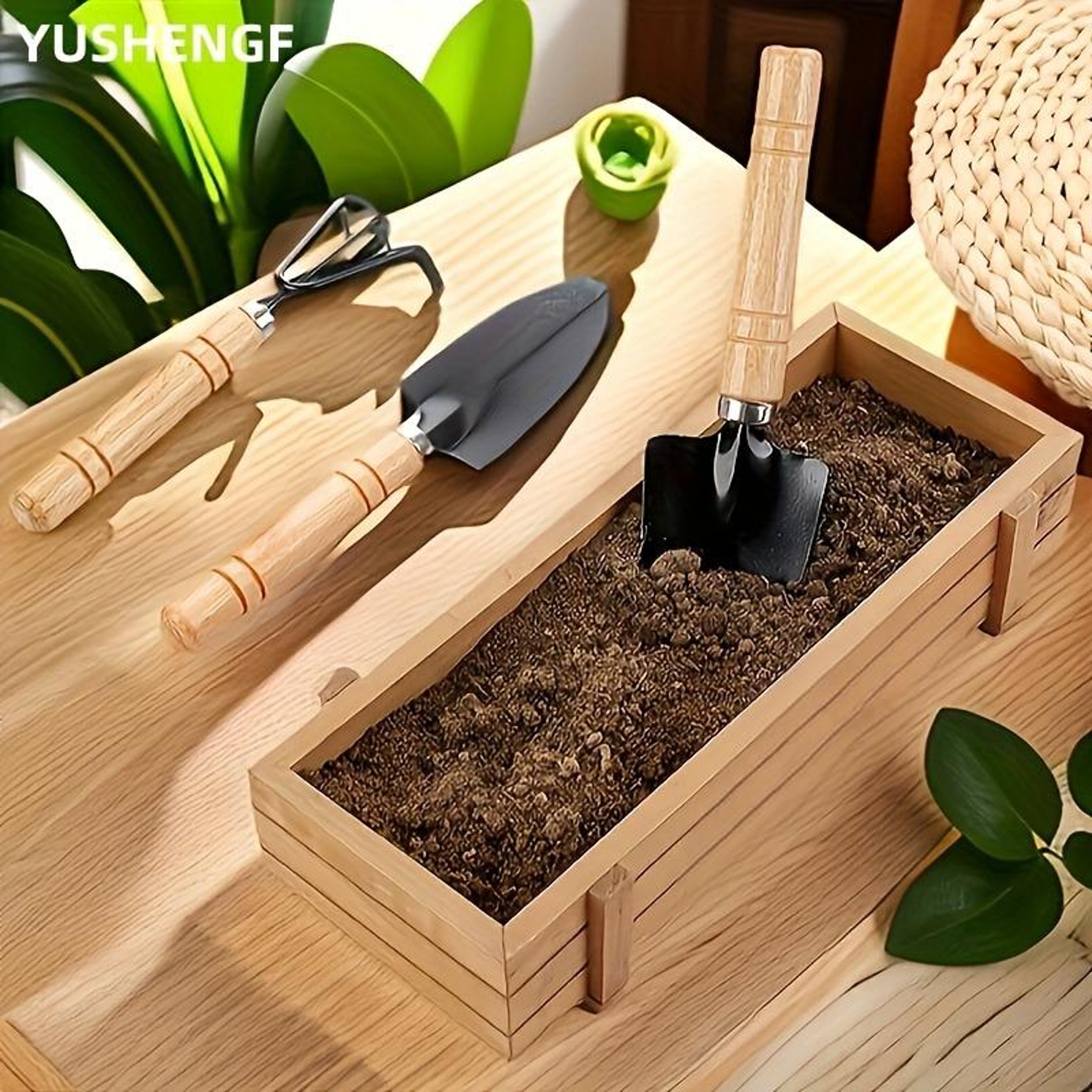Piece Mini Garden Tool Set With Wooden Handles For Gardening Kit Planting Weeding  Succulent Care 1