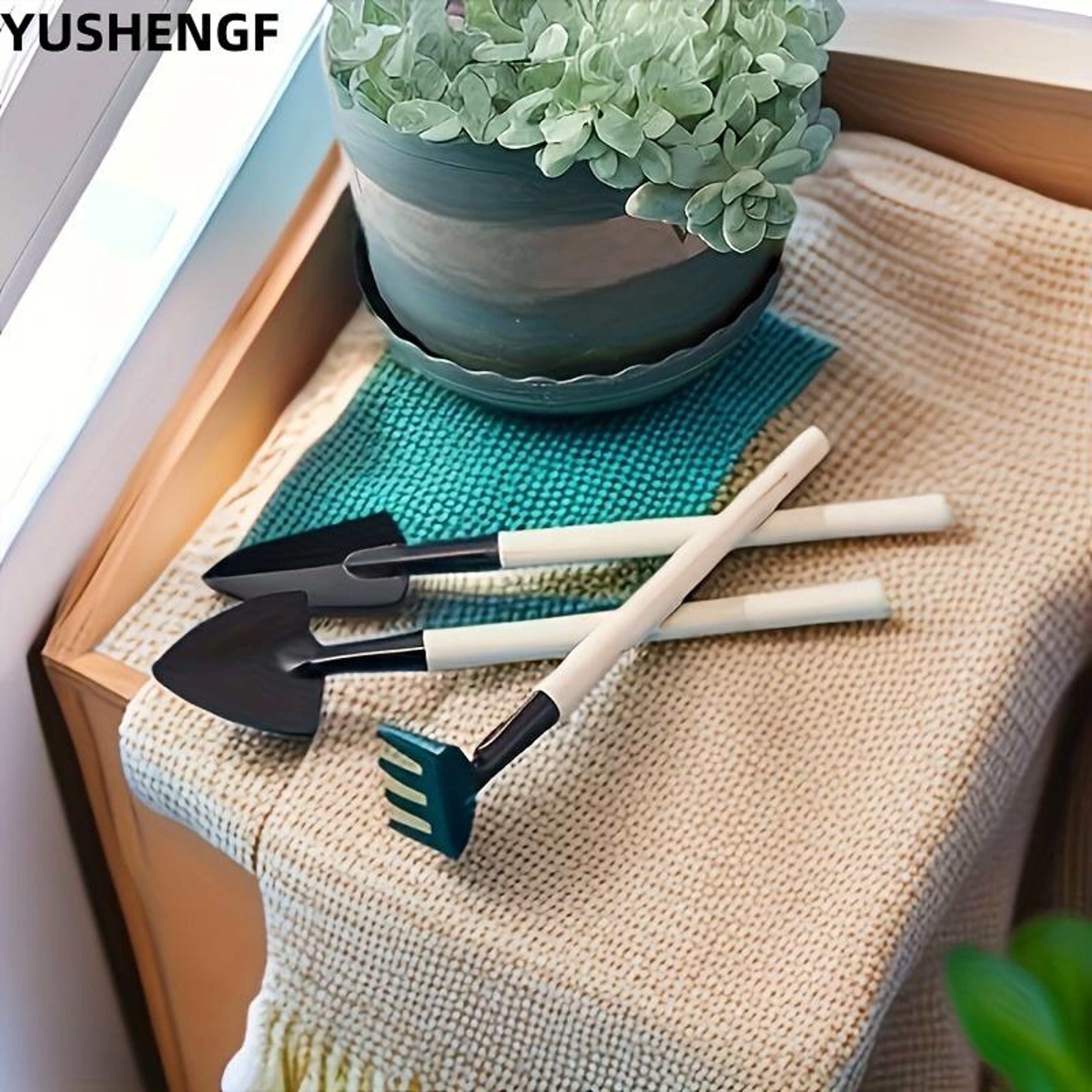 Piece Mini Garden Tool Set With Wooden Handles For Gardening Kit Planting Weeding  Succulent Care 2