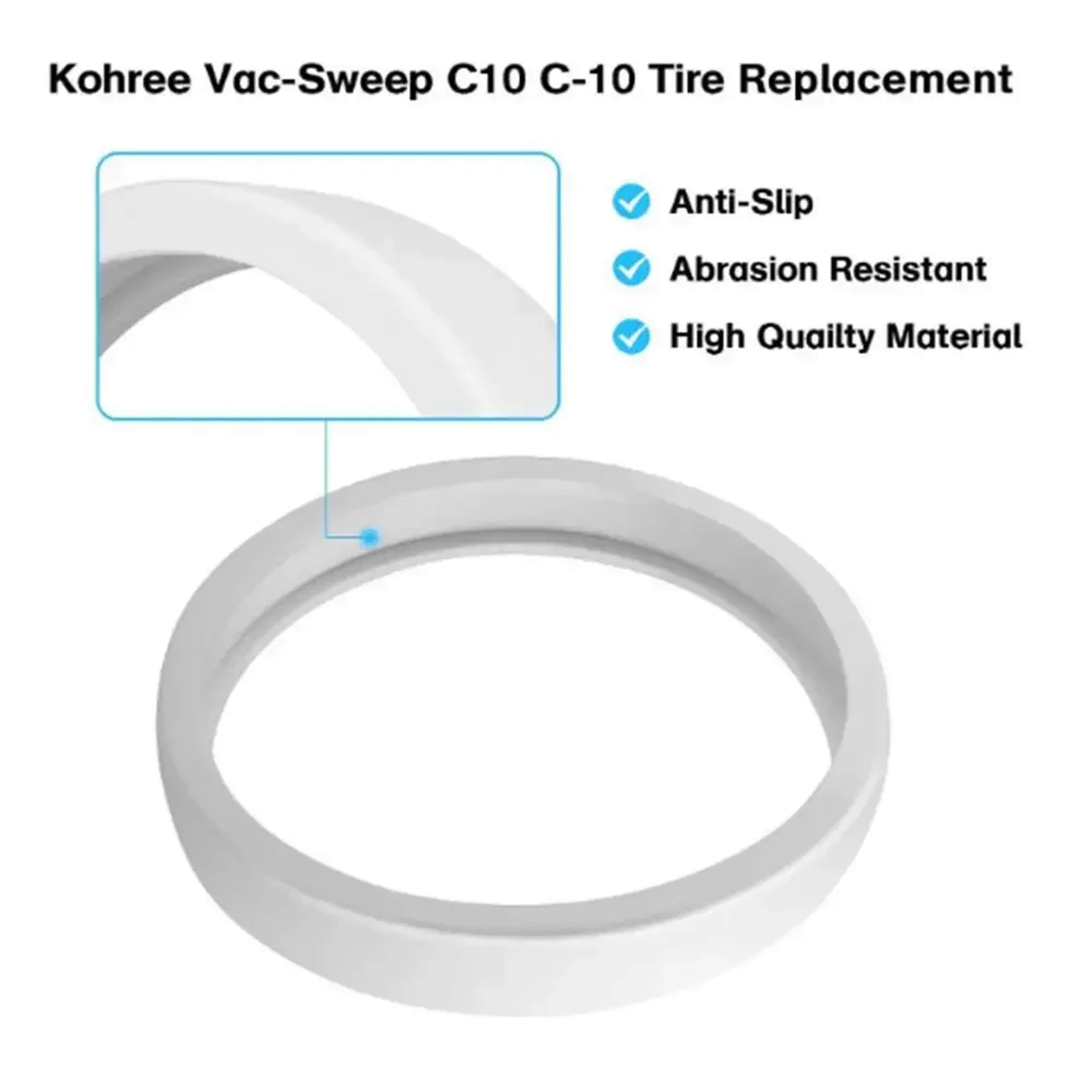 Premium Pool Cleaner Replacement Tires Pack Rubber Crawler Wheels for Polaris – view 5