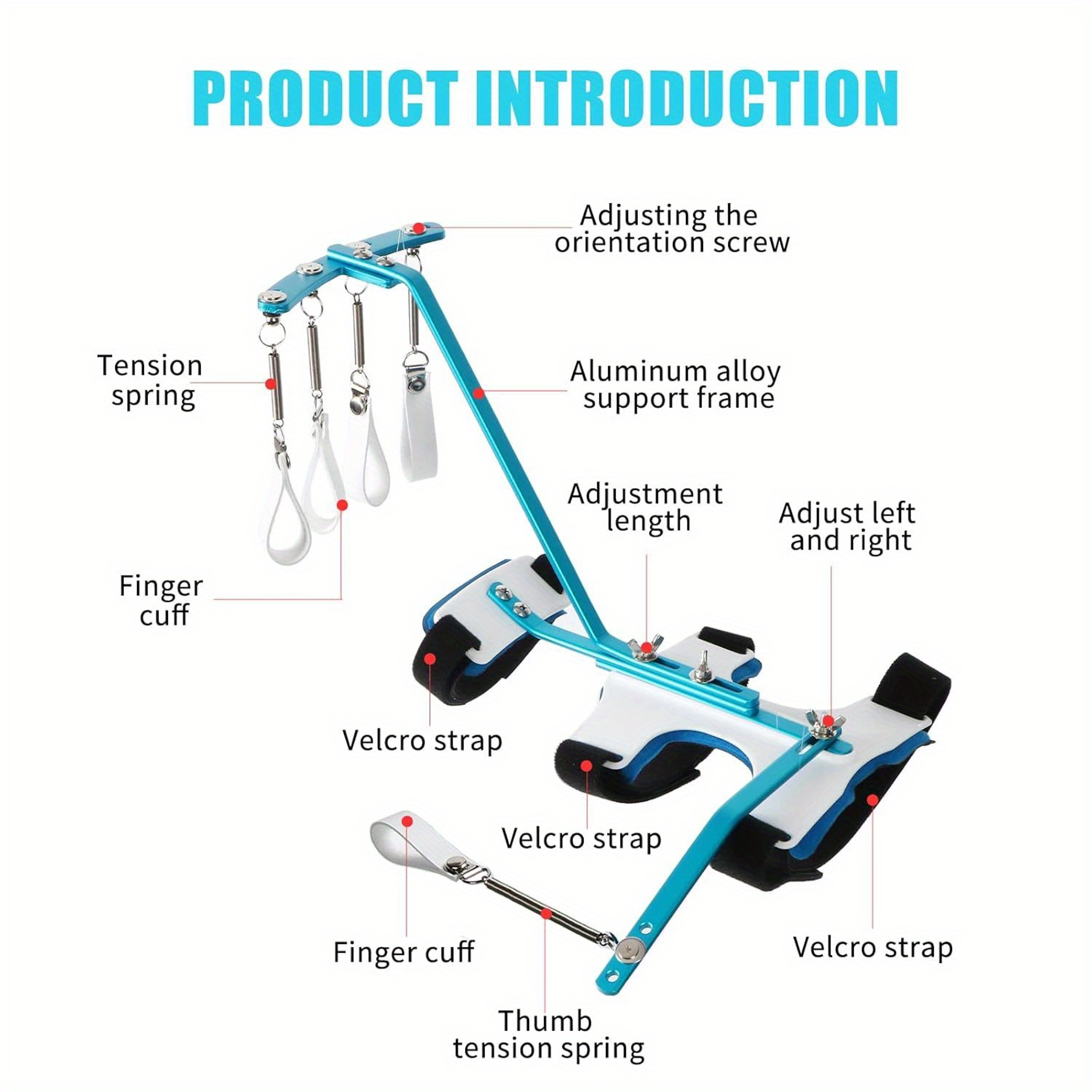 Adjustable Finger Strengthener And Hand Grip Trainer Wrist Exercise Support For Rehabilitation Fitn 5