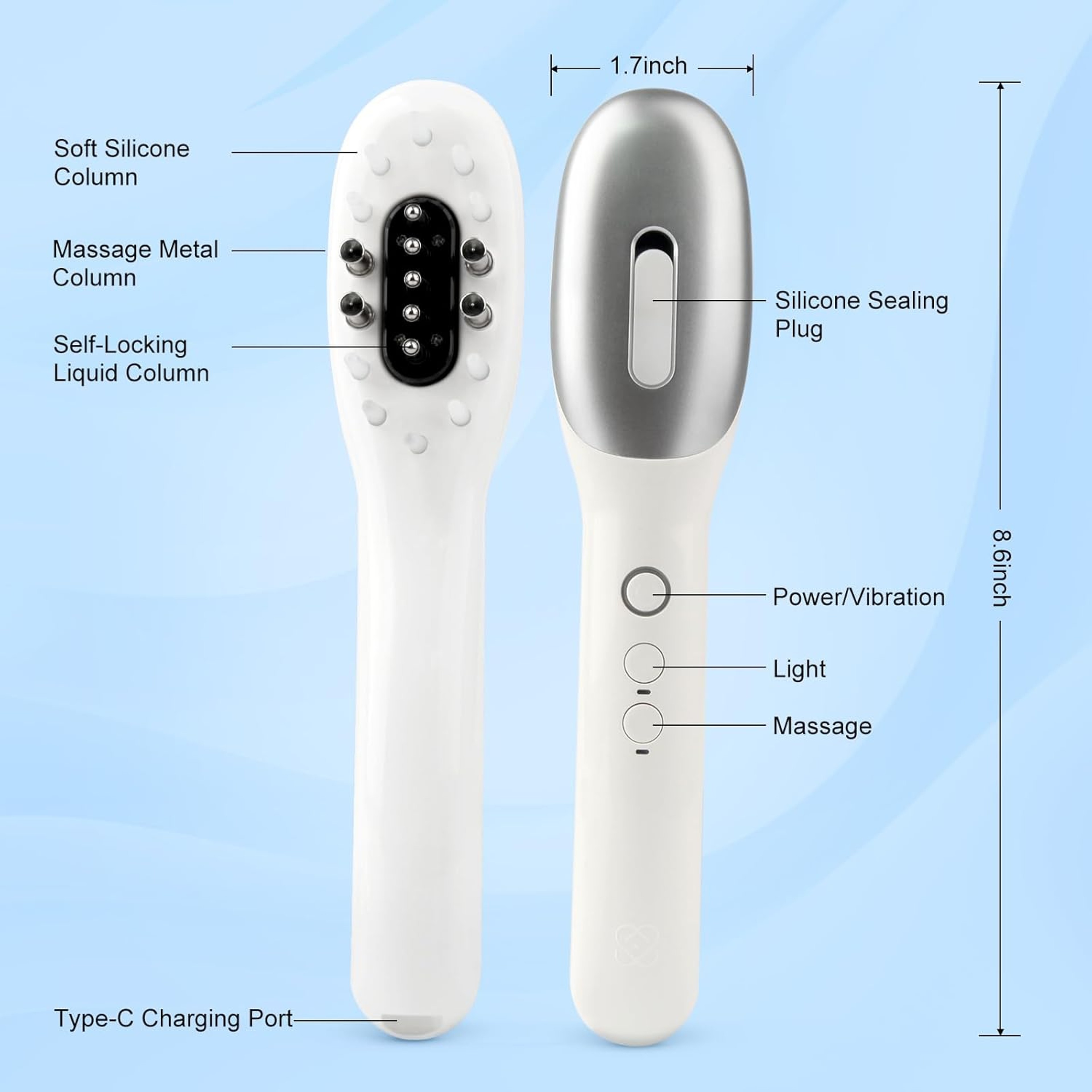 3 In 1 EMS Hair Growth Massage Comb With Red Blue Light Therapy And Oil Dispenser Scalp Massager 5