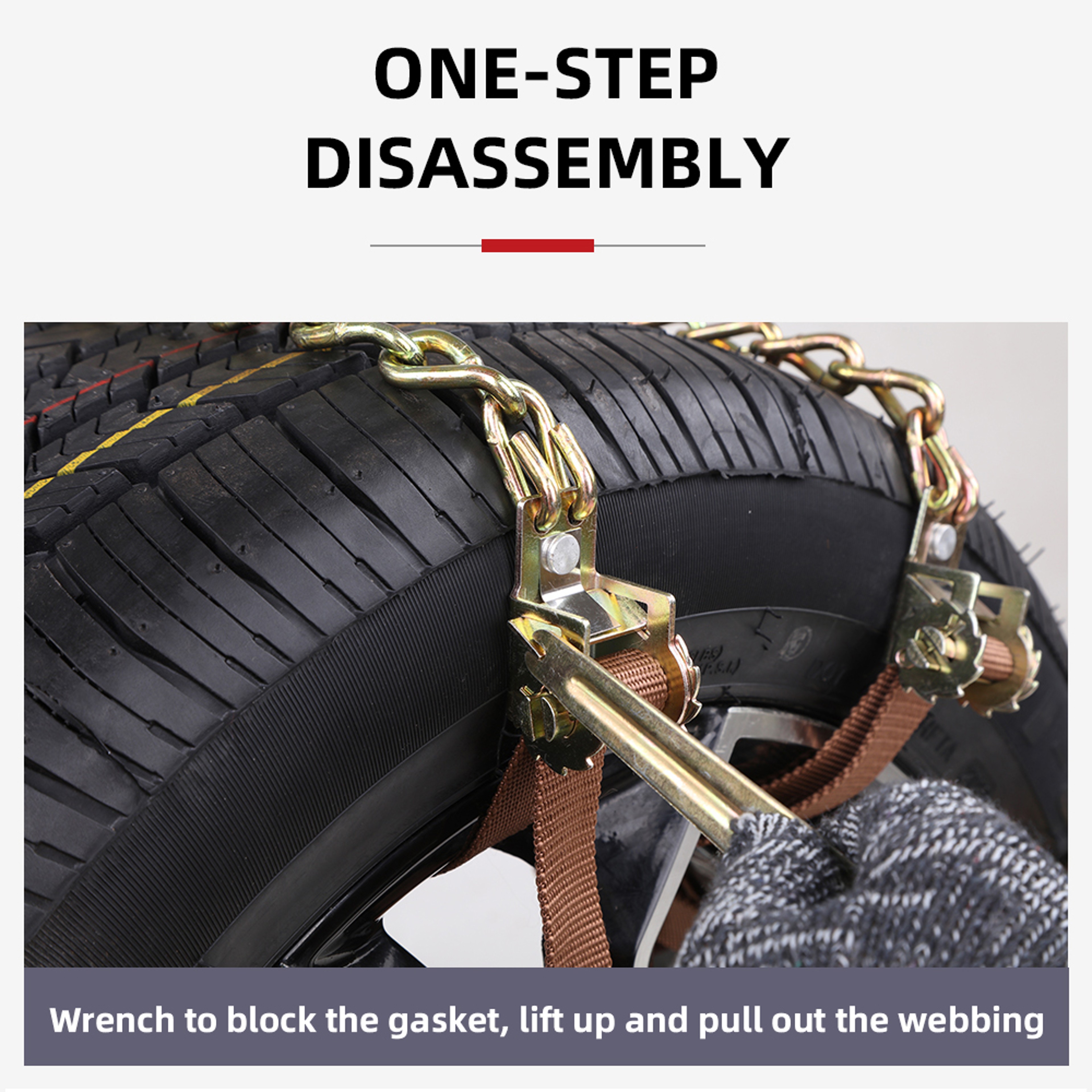 Manganese Steel Heavy Duty Tire Snow Chains Anti Skid Emergency Traction For Car Truck SUV Winter D 5