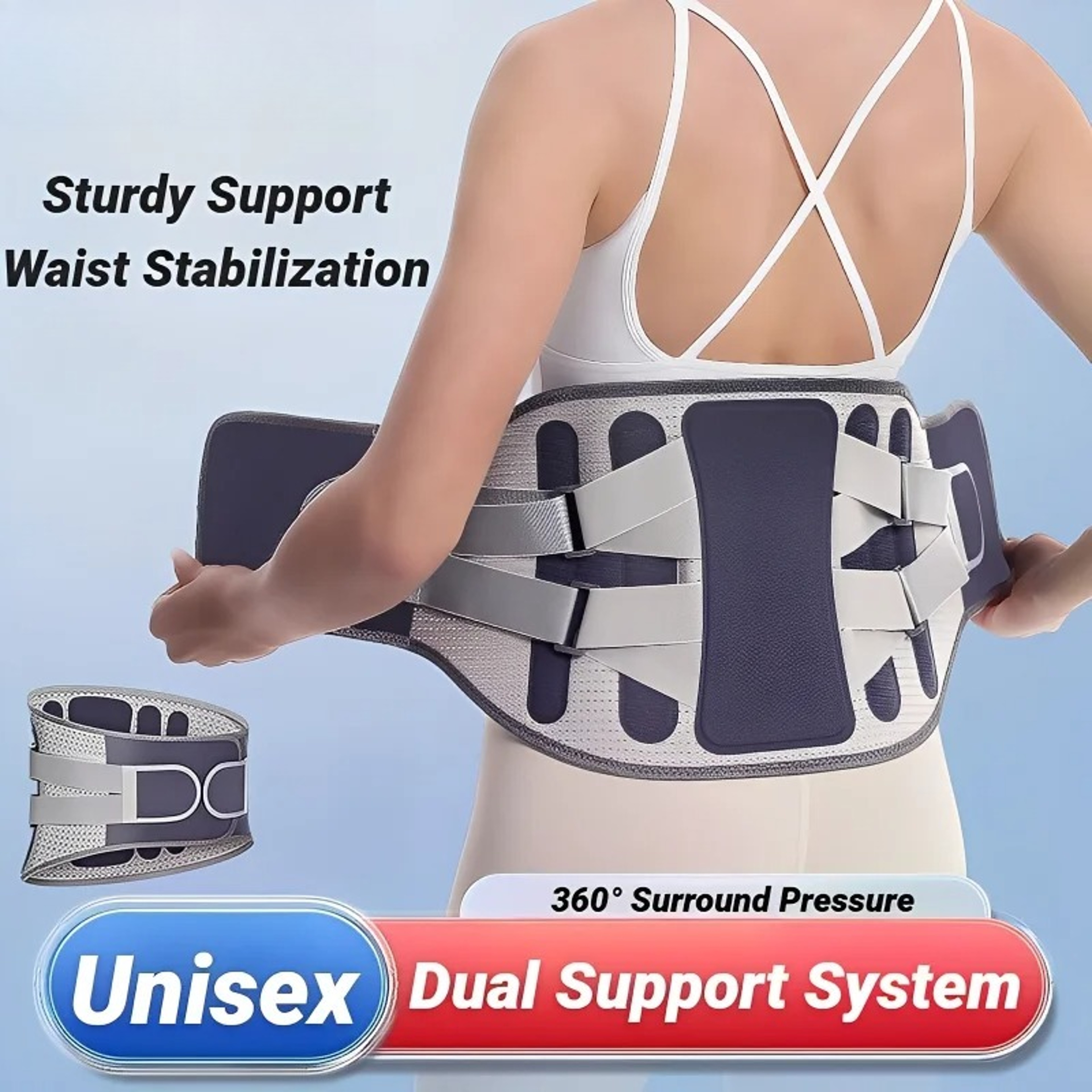 Adjustable Lumbar Support Belt For Lower Back Pain Relief Posture Corrector Back Brace For Men And  1