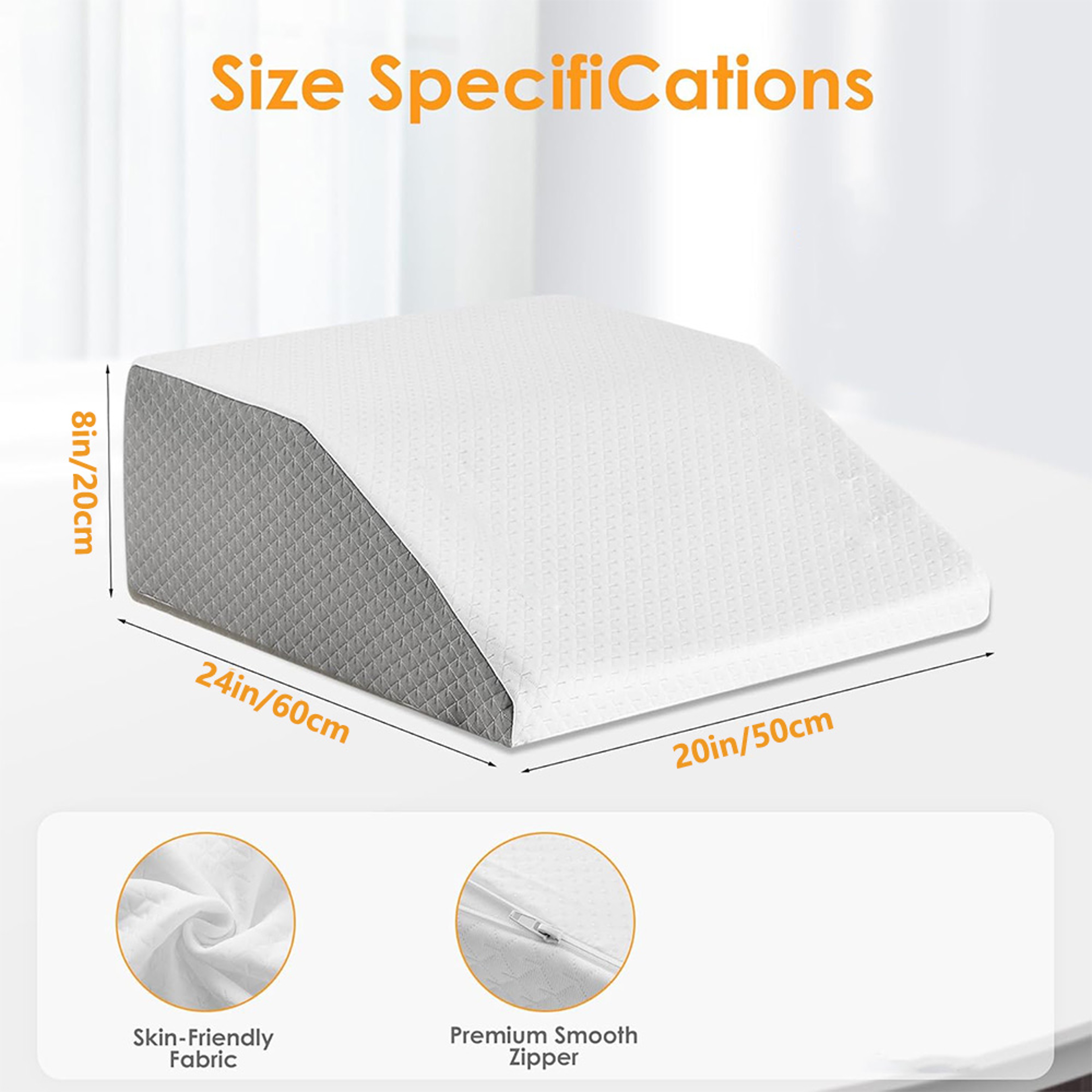 ErgoLift Memory Foam Leg Elevating Pillow Wedge For Side Sleeping Relief And Circulation Support 5