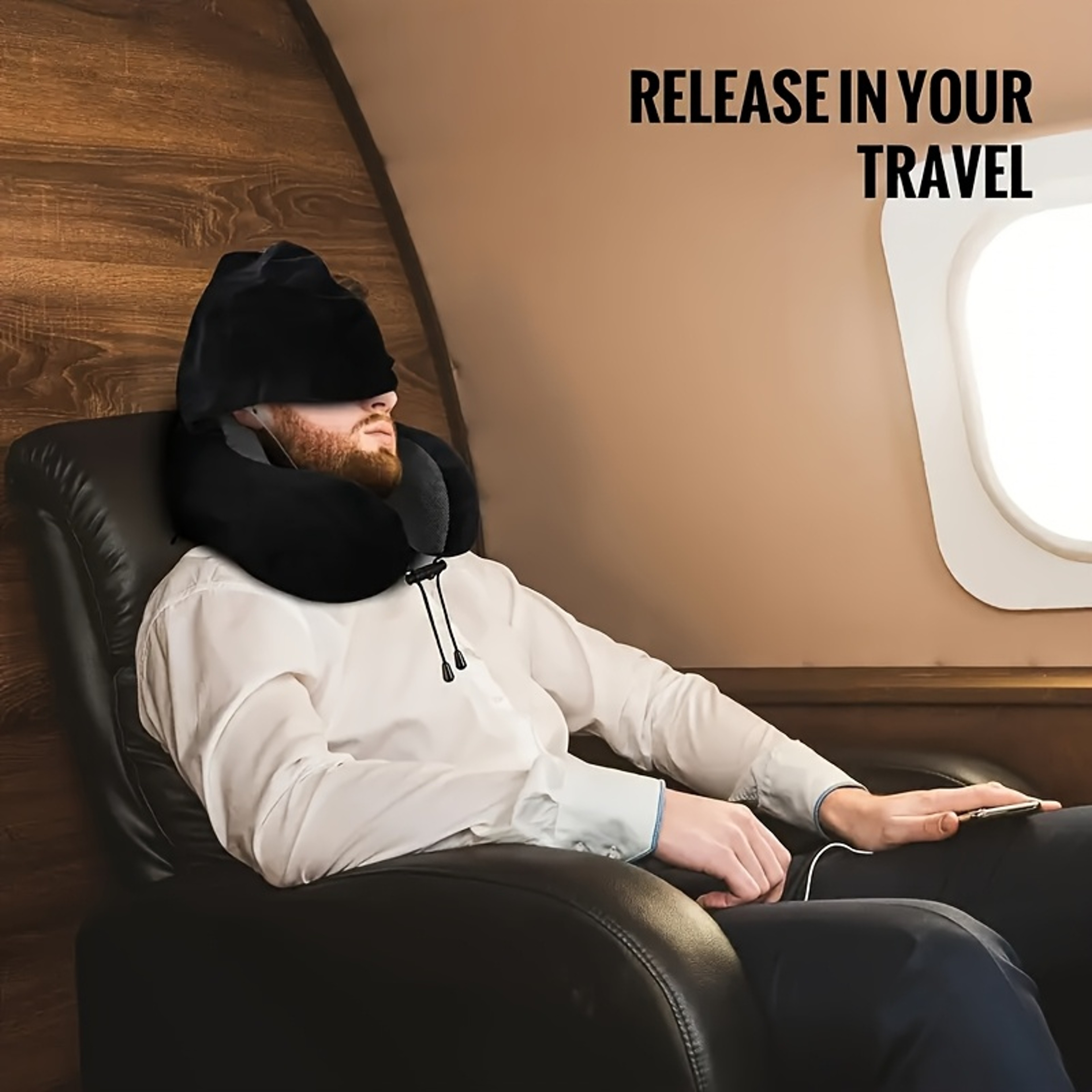 Memory Foam Travel Neck Pillow with Cervical Support Soft U Shaped Neck Support Pillow for Travel and Relaxation – view 2