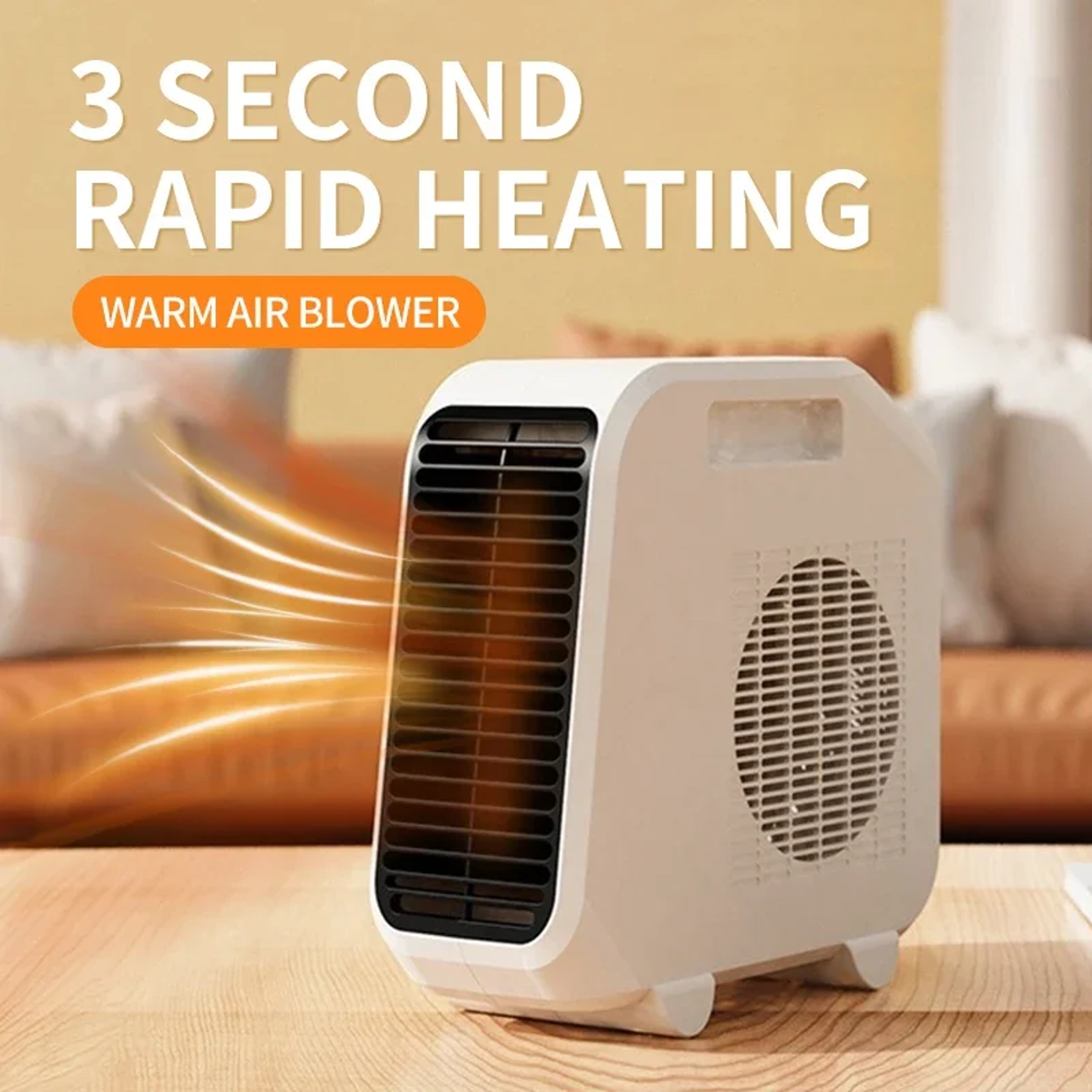 Portable Mini Space Heater Fast Heating Desktop Electric Fan Heater with Safety Cutoff for Dorm Office Room – view 5