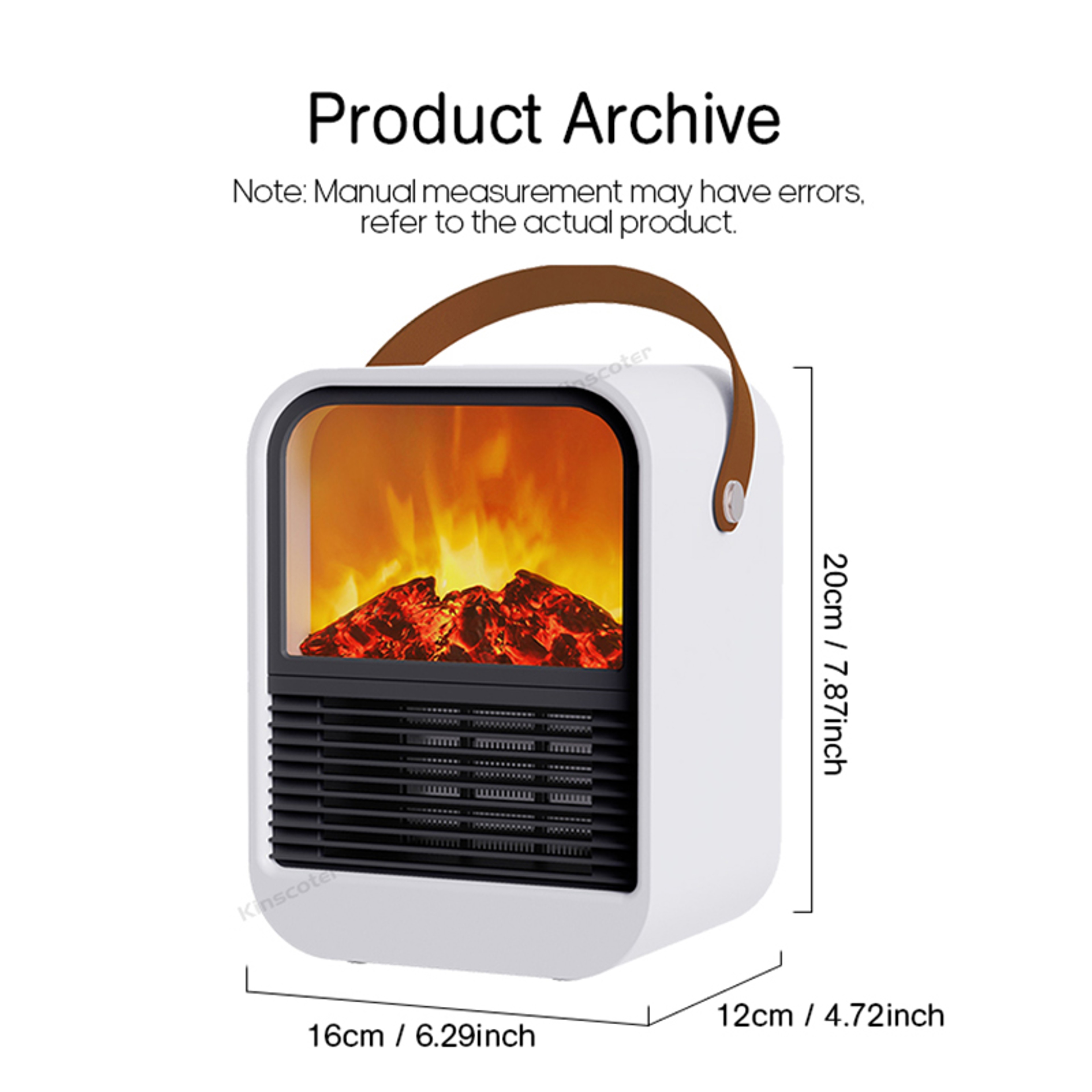 CozyFlame Portable Electric Fireplace Heater with Realistic Flame Effect and Quiet Desktop Space Heating – view 6