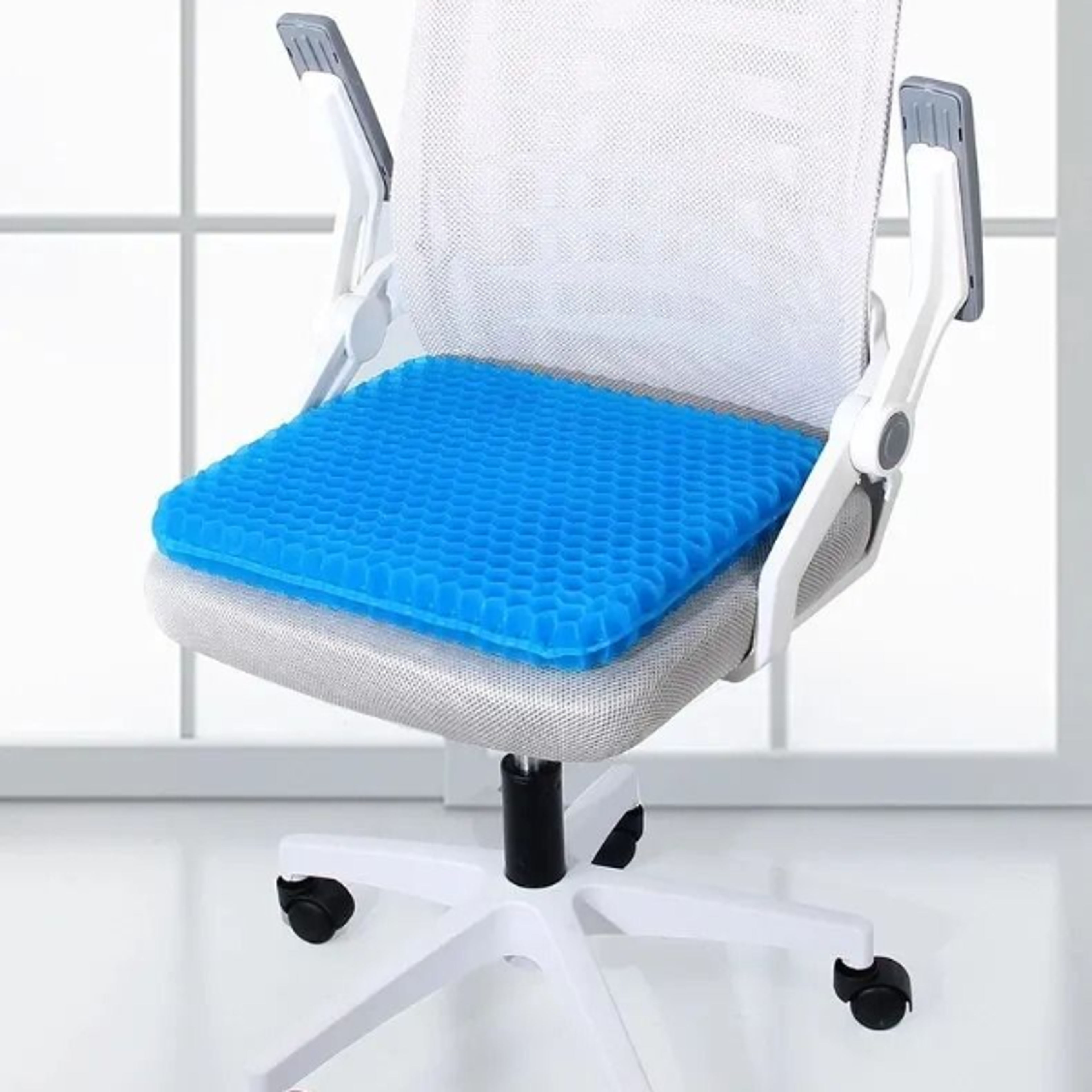 Breathable Honeycomb Gel Seat Cushion for Tailbone Support and Long Sitting Comfort