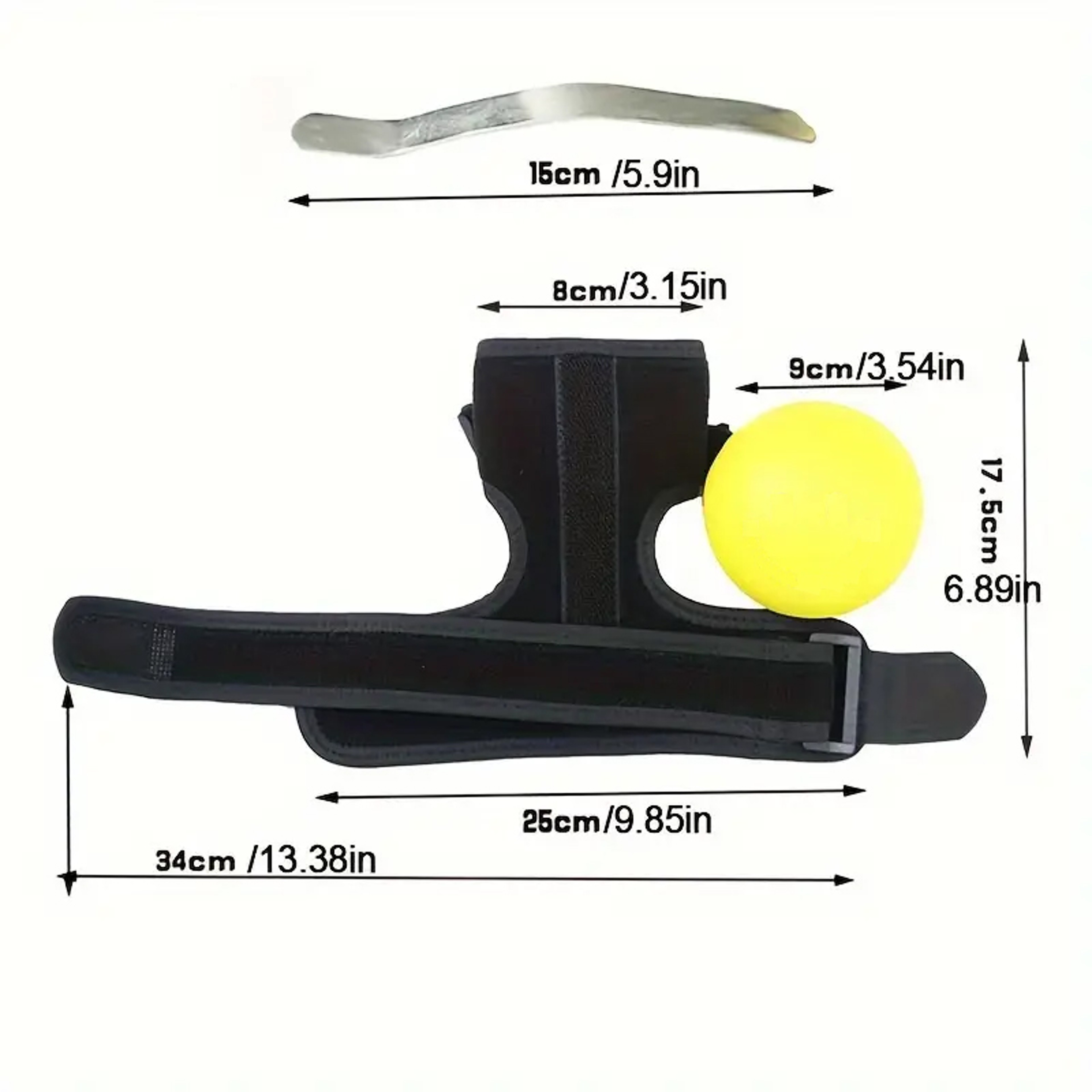 Adjustable Hand Rehabilitation Ball With Splint Support For Stroke Recovery And Finger Strength Tra